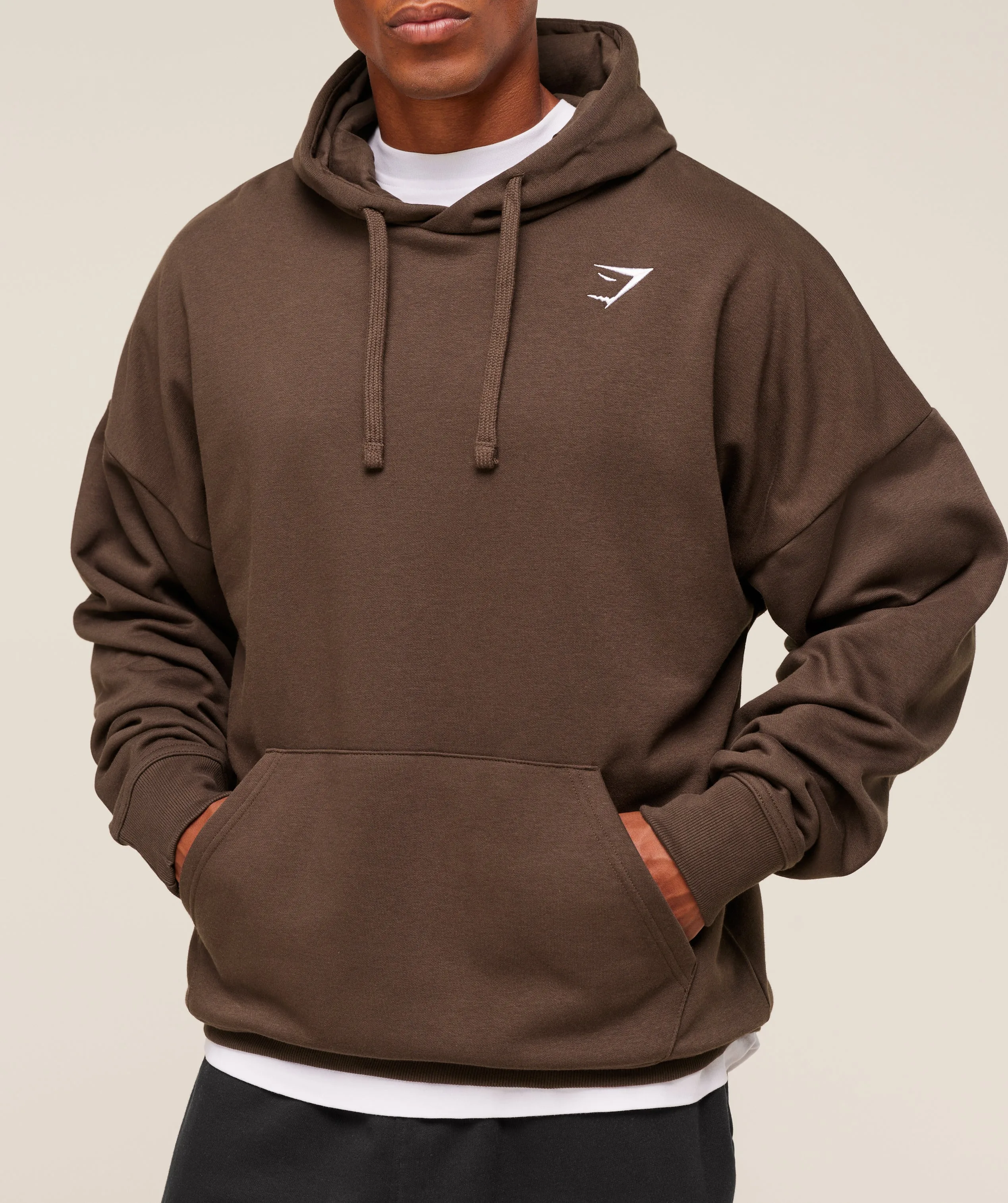 Gymshark Crest Oversized Hoodie - Archive Brown sold by Gymshark product image thumbnail 4