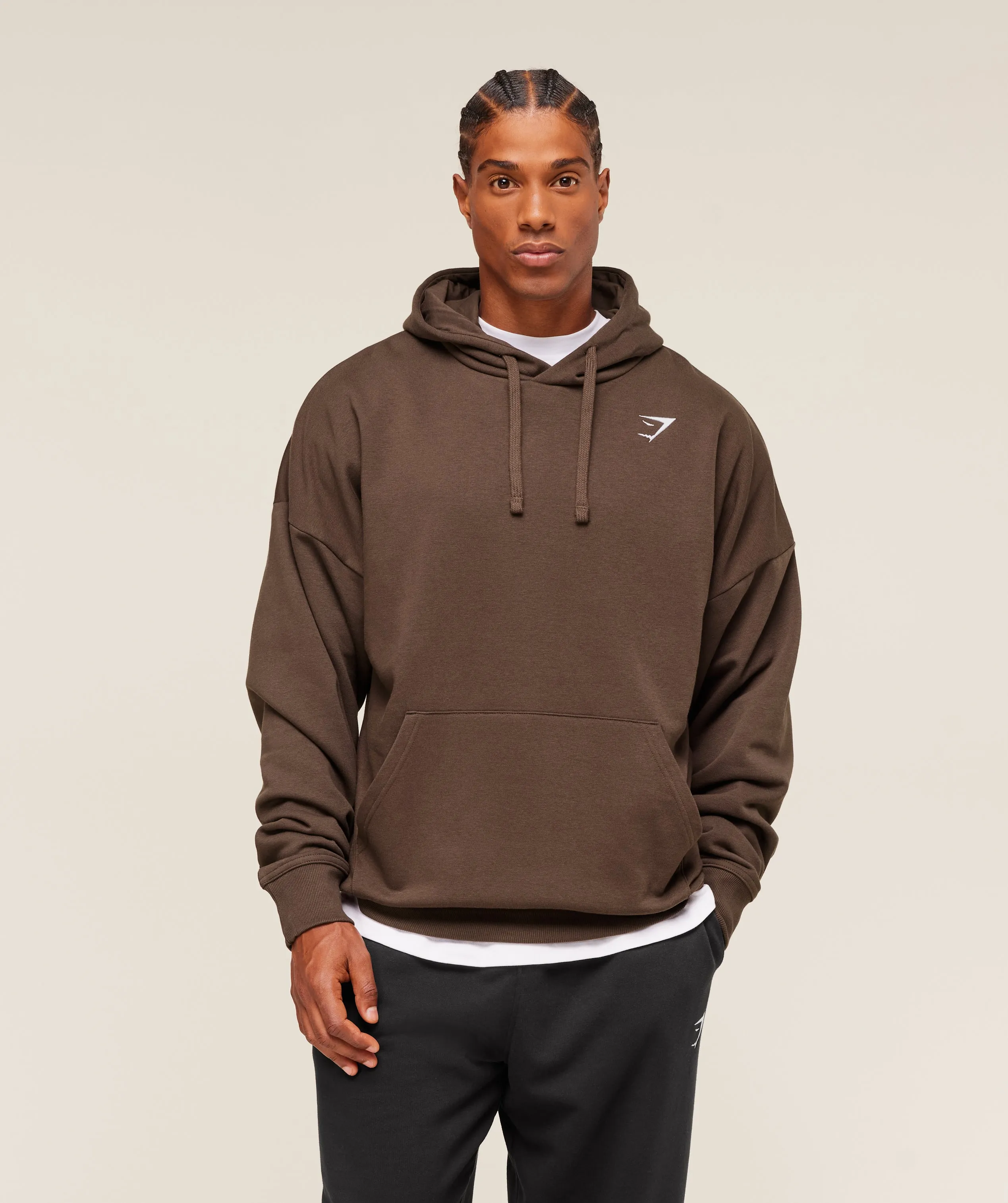 Gymshark Crest Oversized Hoodie - Archive Brown sold by Gymshark