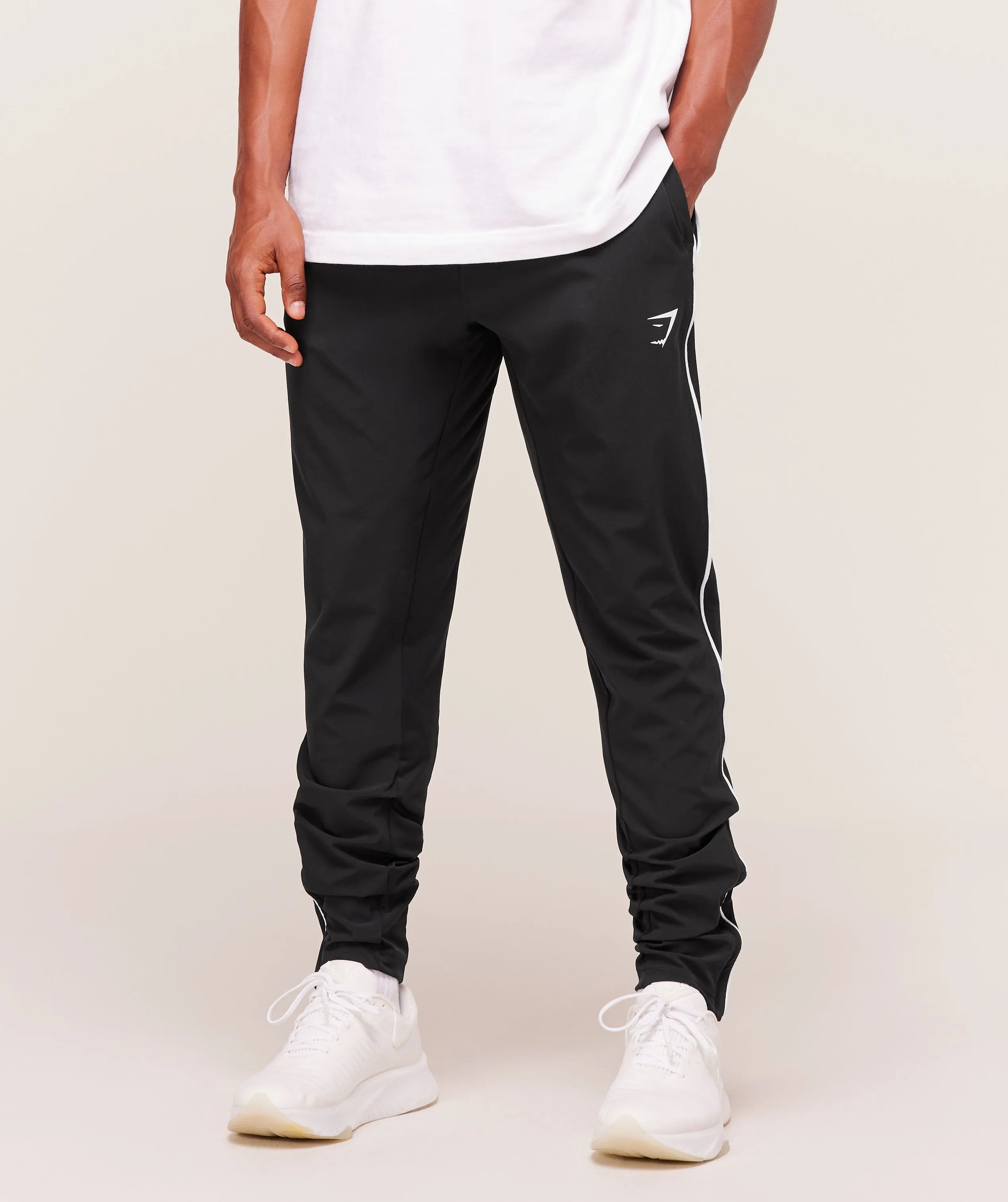 Gymshark Arrival Woven Block Joggers - Black sold by Gymshark