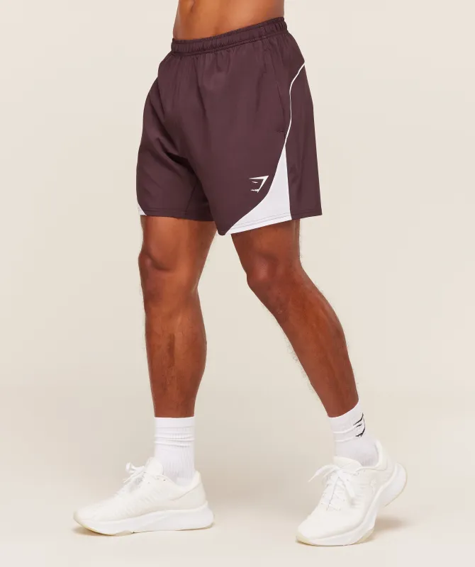 Gymshark Arrival Block 6" Shorts - Cherry Purple sold by Gymshark