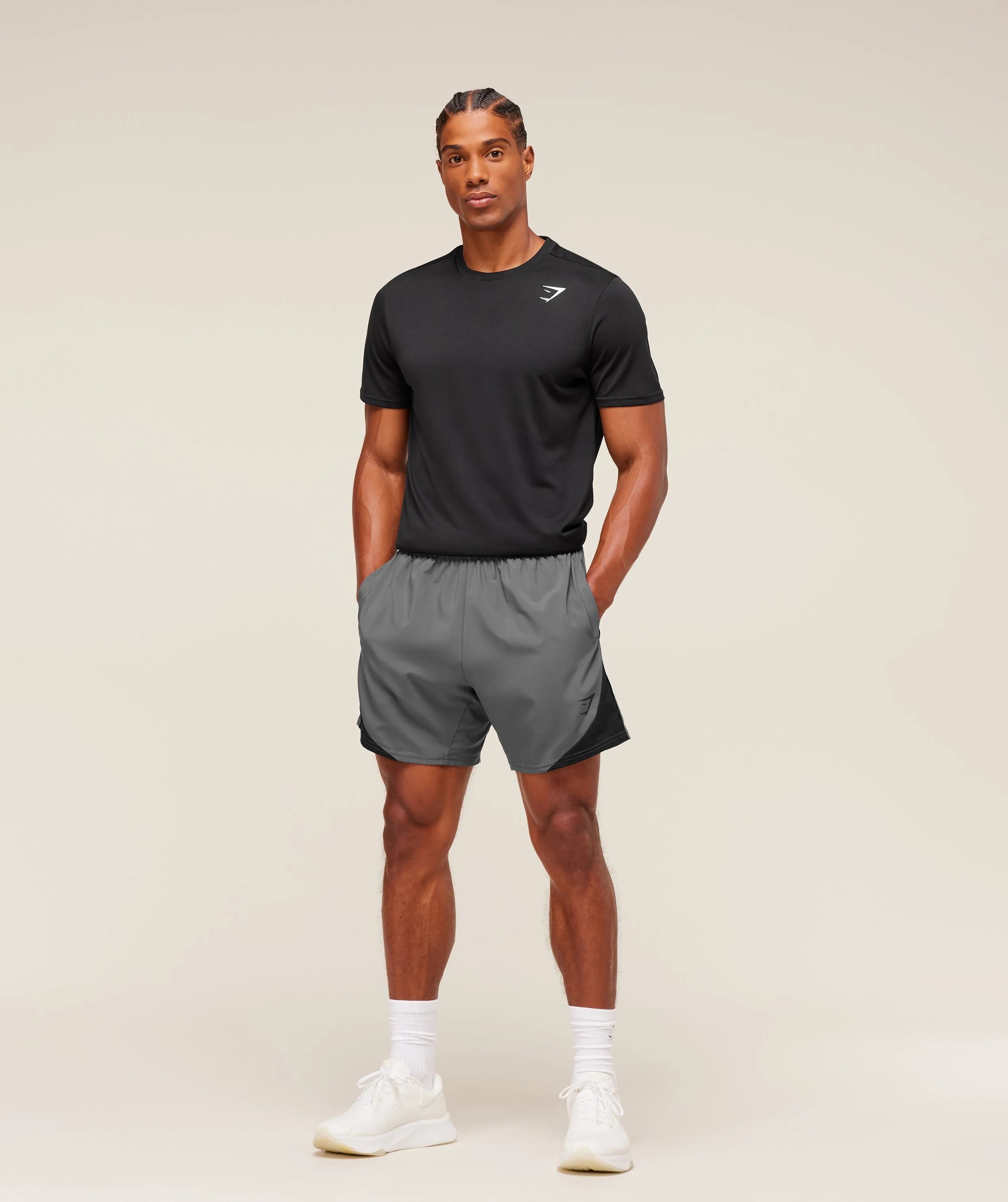 Gymshark Arrival Block 6" Shorts - Dark Grey sold by Gymshark product image thumbnail 3
