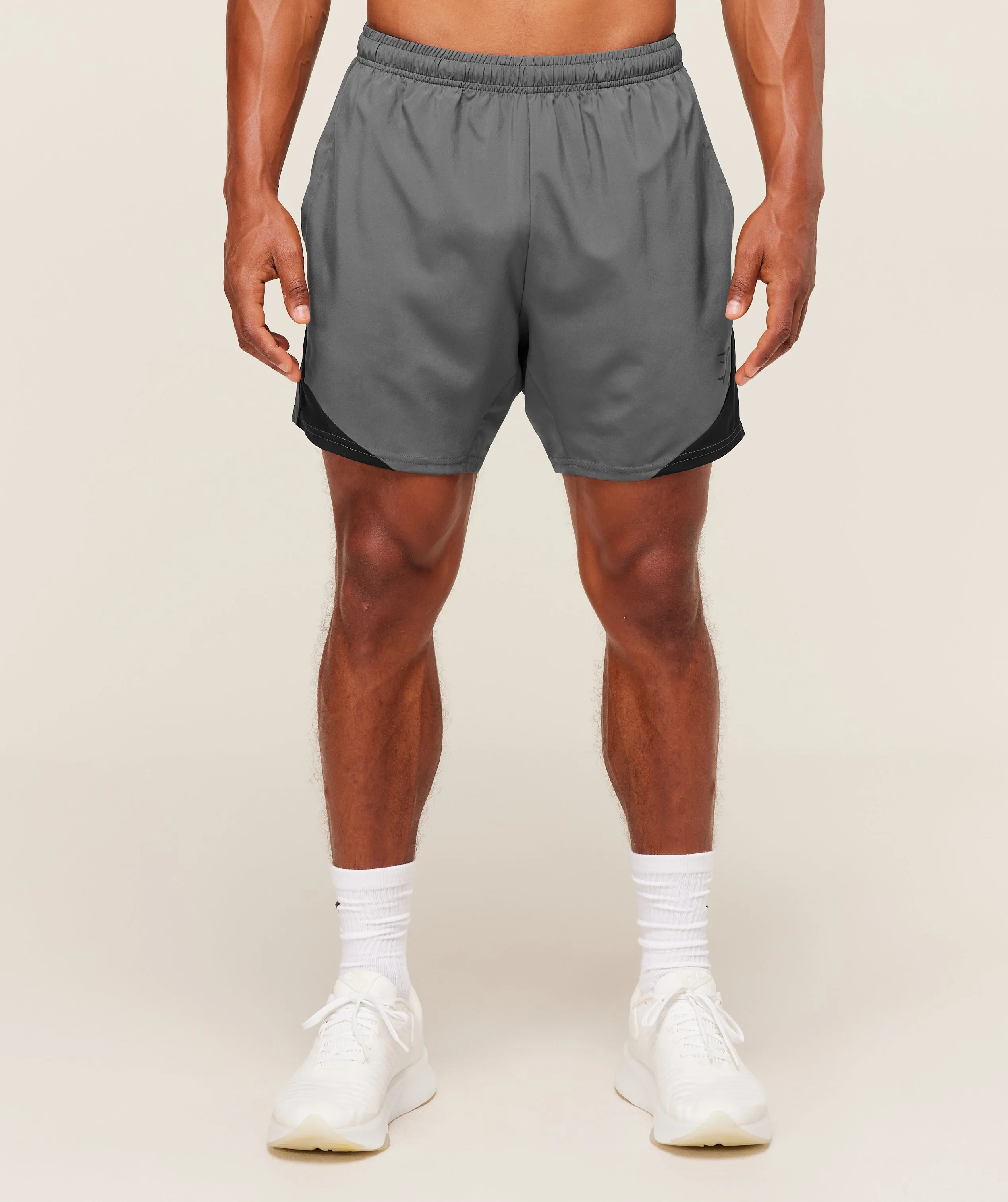 Gymshark Arrival Block 6" Shorts - Dark Grey sold by Gymshark