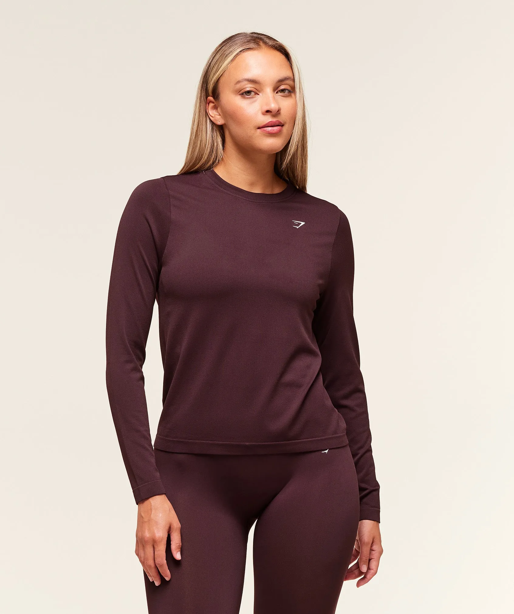 Gymshark Everyday Seamless Long Sleeve Top - Cherry Purple sold by Gymshark