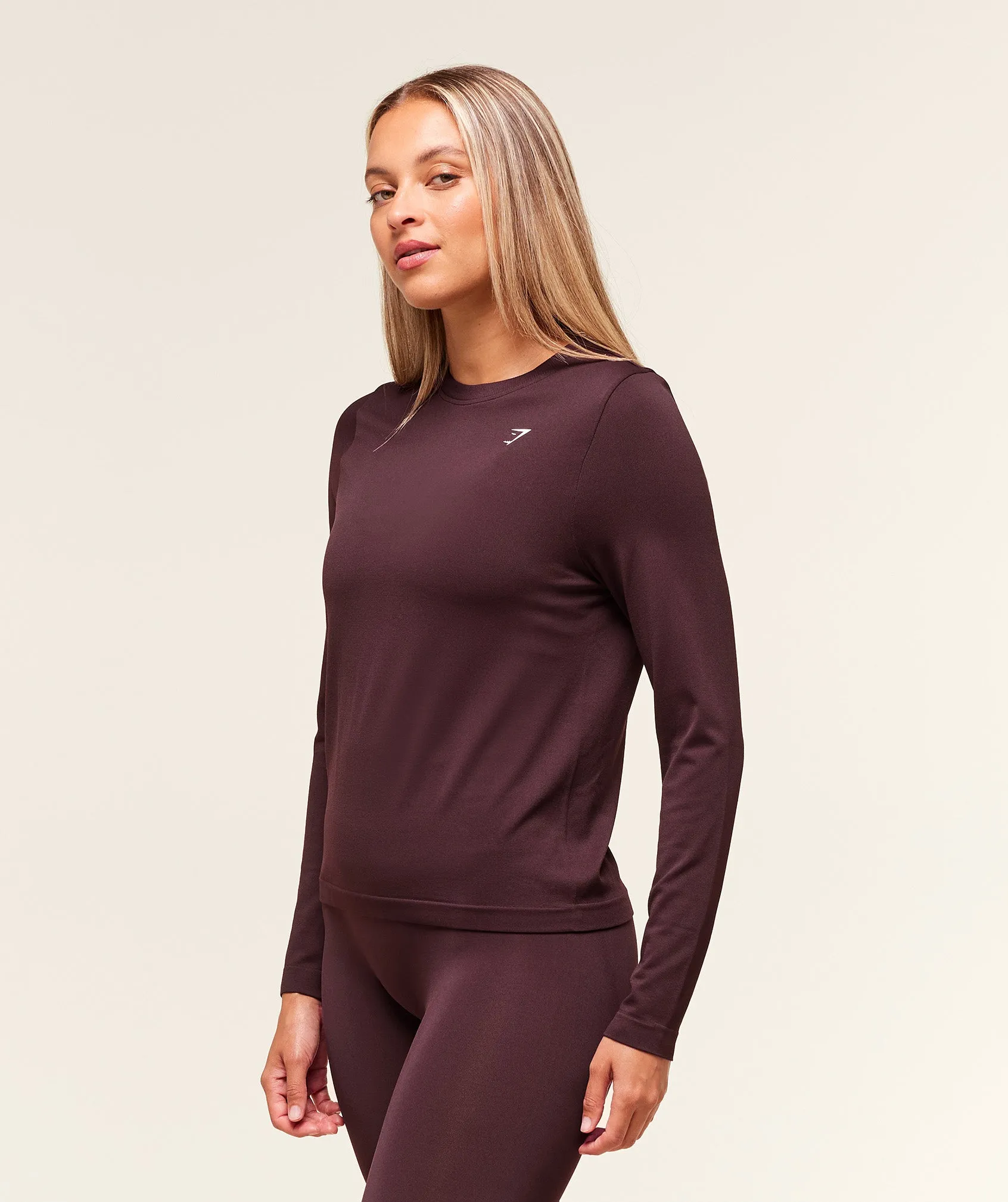 Gymshark Everyday Seamless Long Sleeve Top - Cherry Purple sold by Gymshark product image thumbnail 3