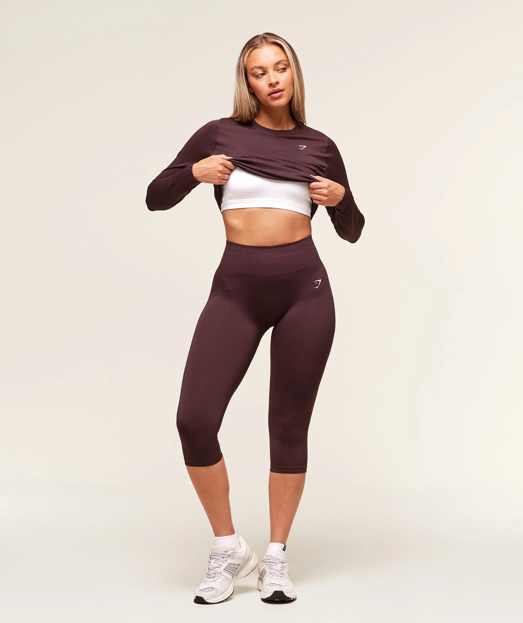 Gymshark Everyday Seamless Long Sleeve Top - Cherry Purple sold by Gymshark product image thumbnail 4