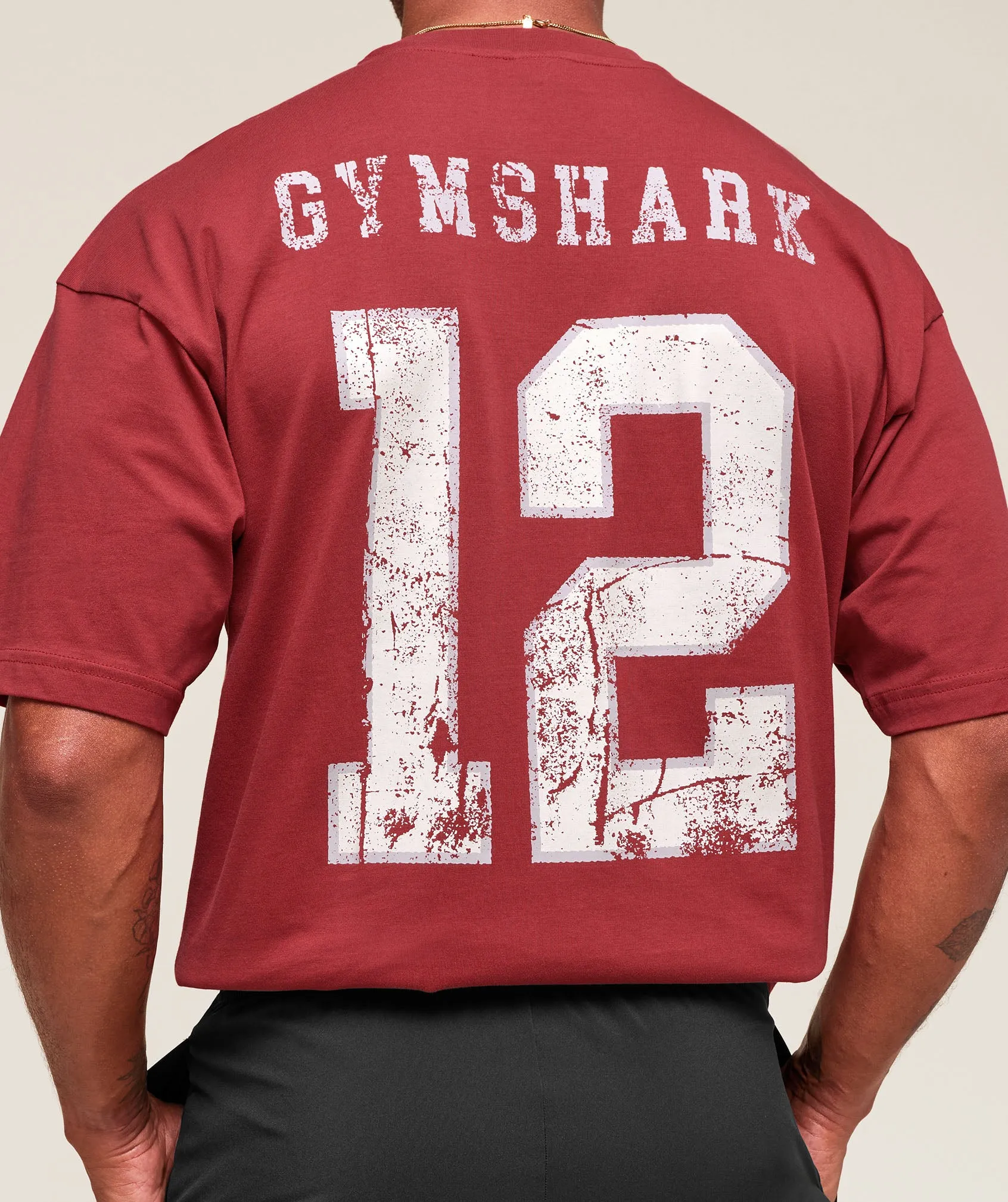 Gymshark Campus T-Shirt - Athletic Burgundy sold by Gymshark product image thumbnail 5