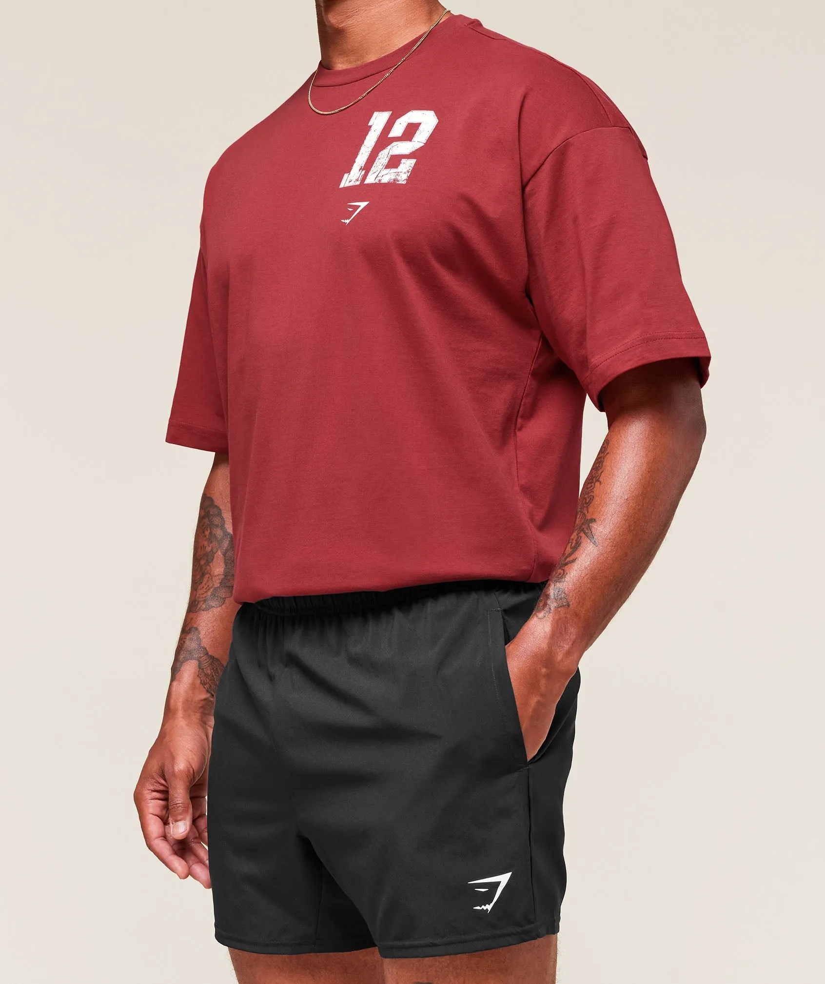 Gymshark Campus T-Shirt - Athletic Burgundy sold by Gymshark product image thumbnail 3