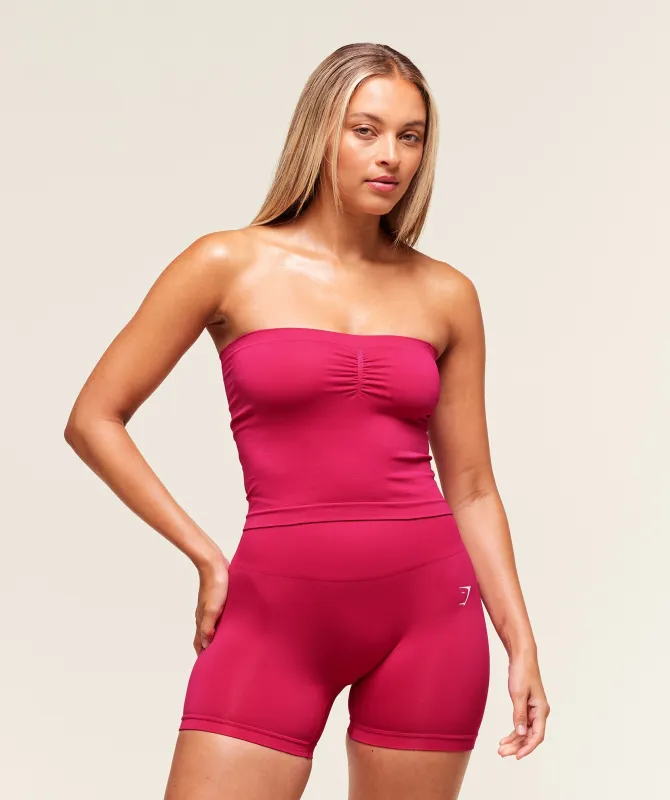 Gymshark Everyday Seamless Midi Tube Top - Build Pink sold by Gymshark