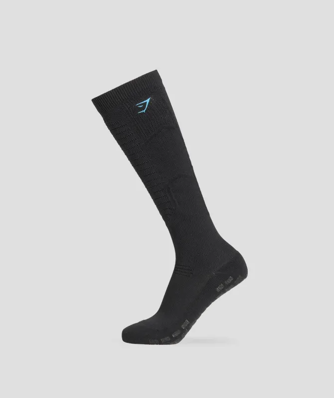Gymshark Onyx Lifting Socks - Black/Black made by Gymshark