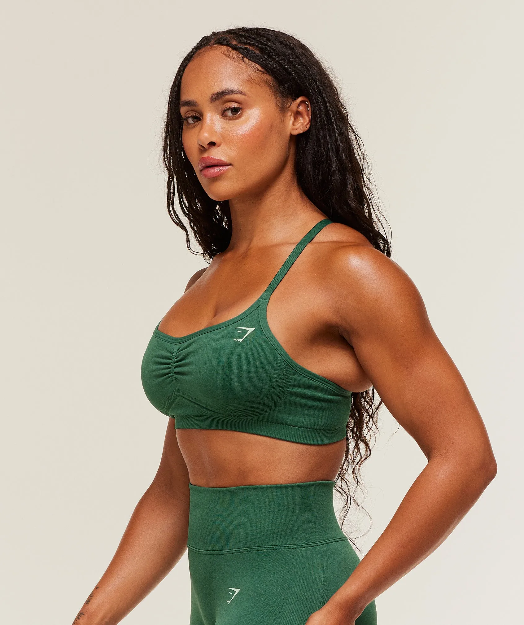 Gymshark Lift Seamless Sports Bra - Lift Green/Lift Green Marl sold by Gymshark product image thumbnail 3
