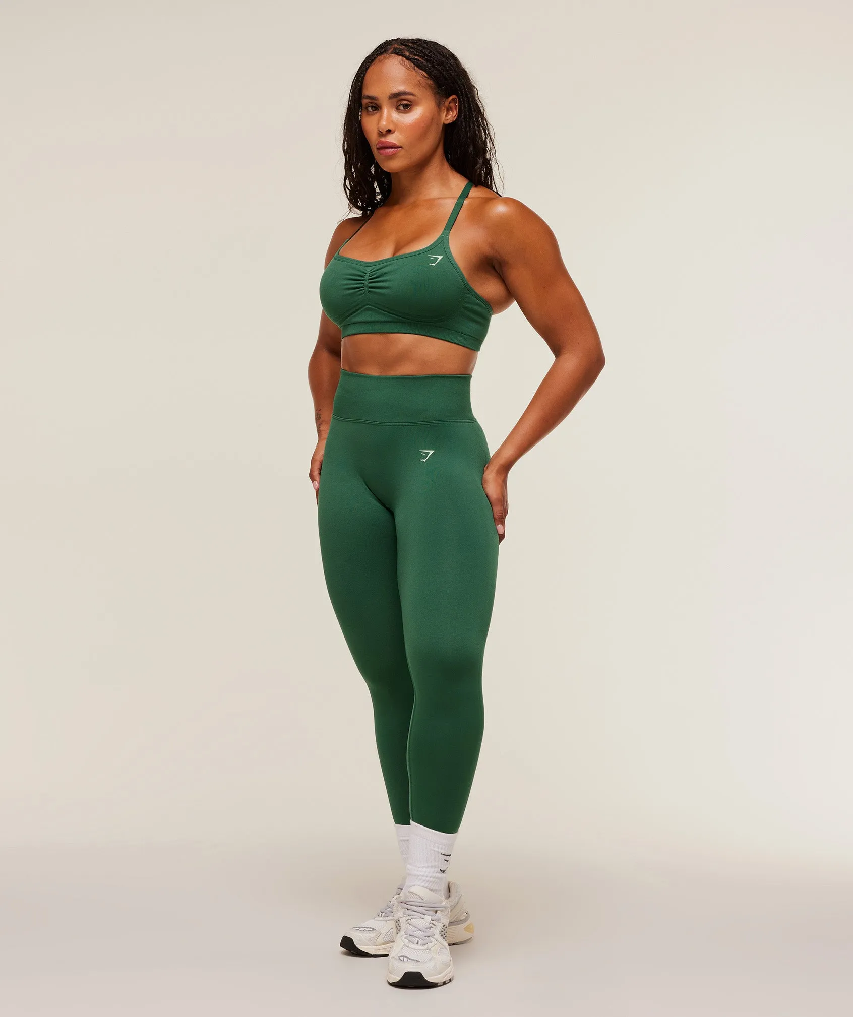 Gymshark Lift Seamless Sports Bra - Lift Green/Lift Green Marl sold by Gymshark product image thumbnail 4