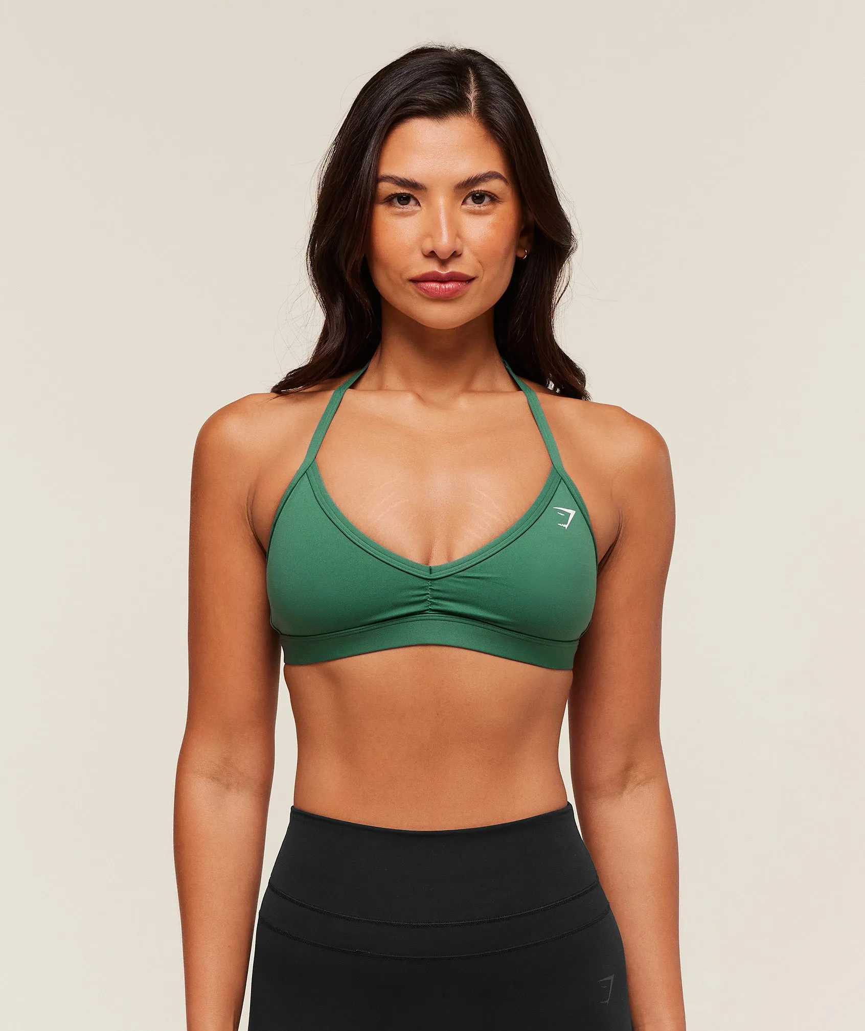 Gymshark Minimal Halterneck Sports Bra - Lift Green sold by Gymshark