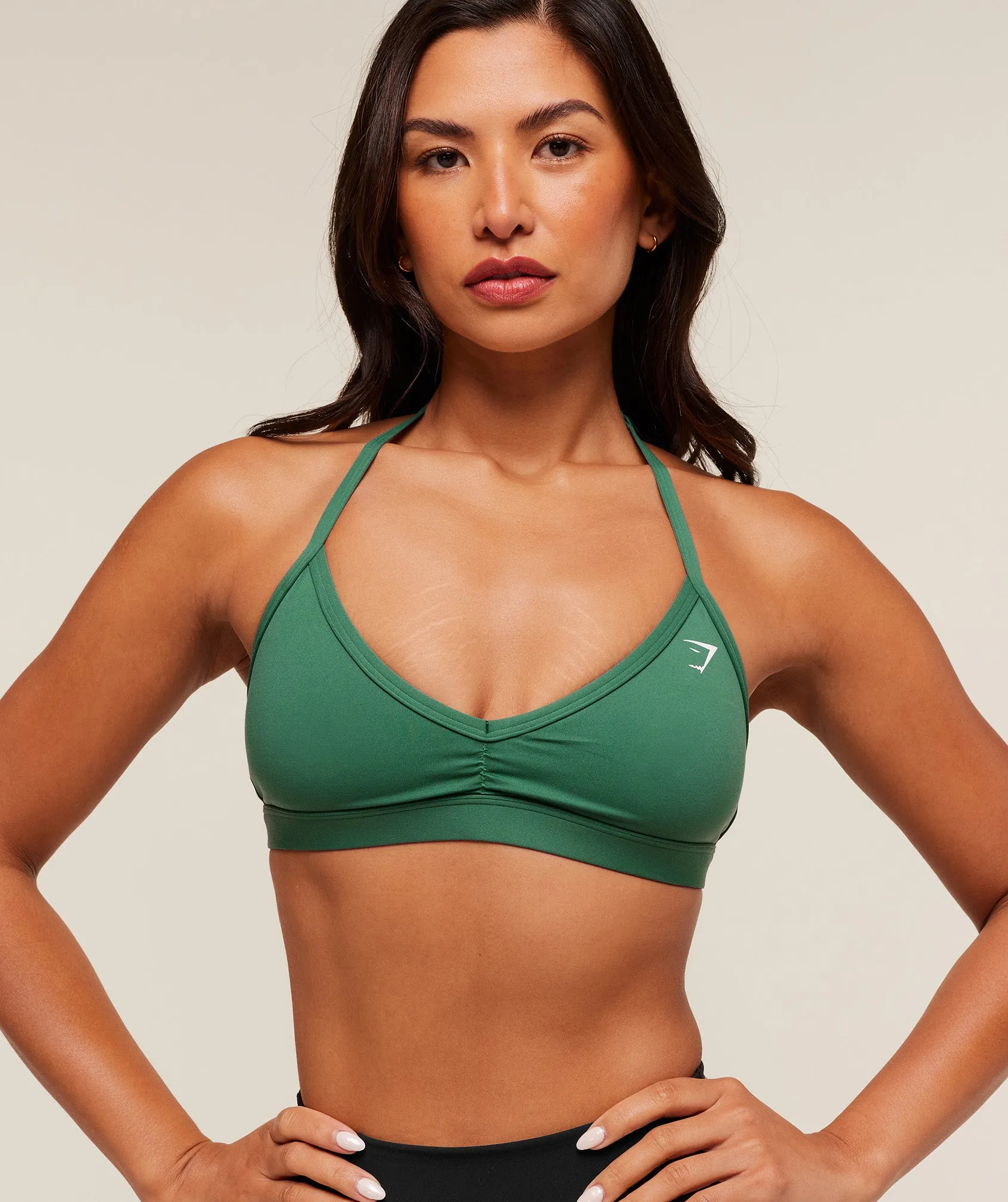 Gymshark Minimal Halterneck Sports Bra - Lift Green sold by Gymshark product image thumbnail 5