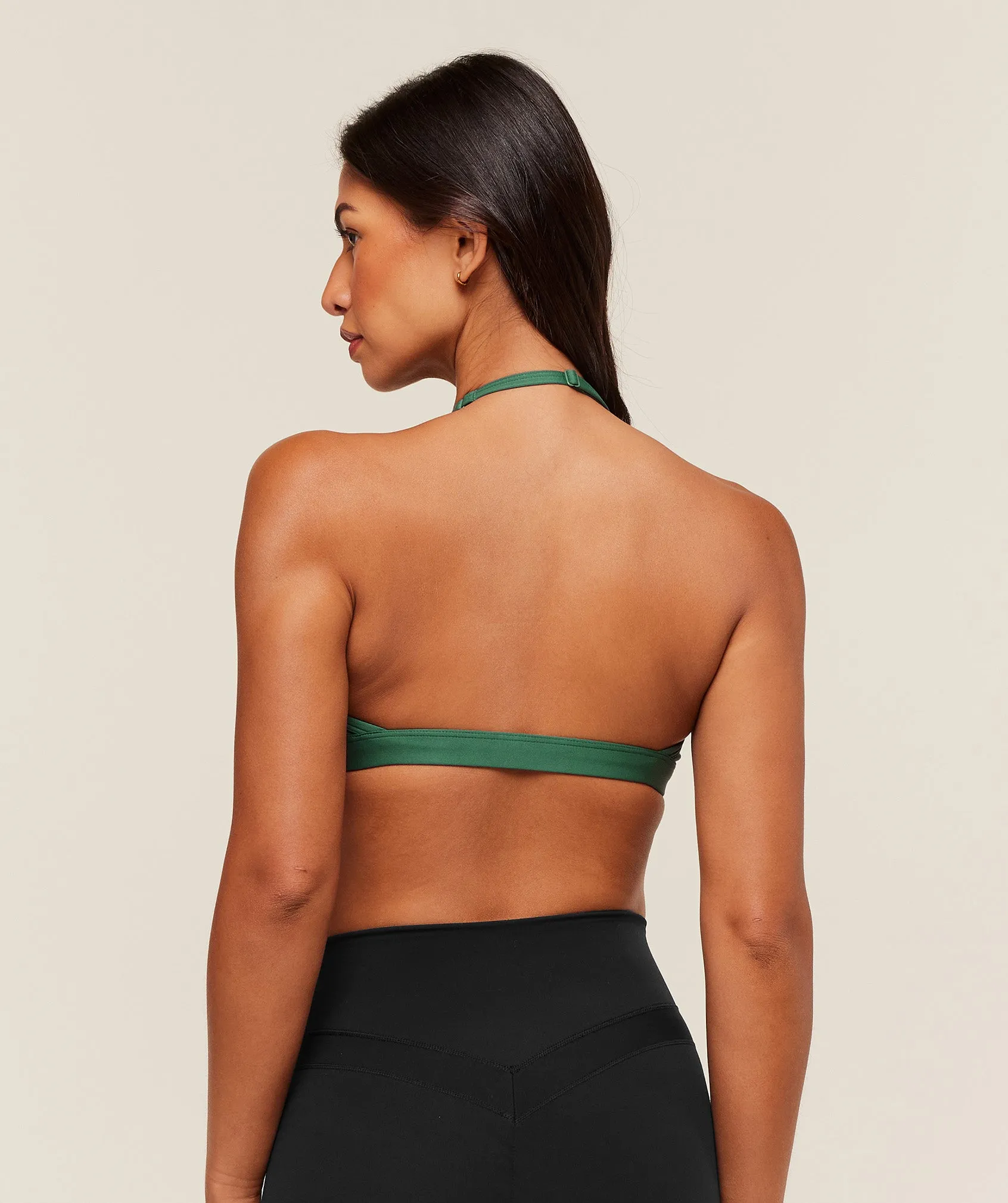 Gymshark Minimal Halterneck Sports Bra - Lift Green sold by Gymshark product image thumbnail 2