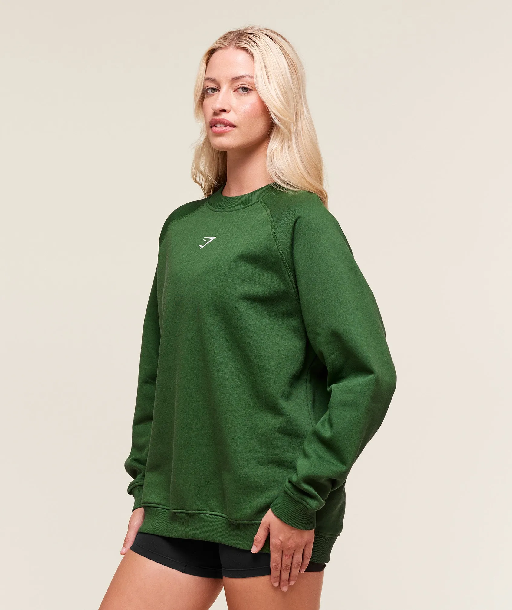 Gymshark Training Oversized Fleece Sweatshirt - Athletic Green sold by Gymshark product image thumbnail 3
