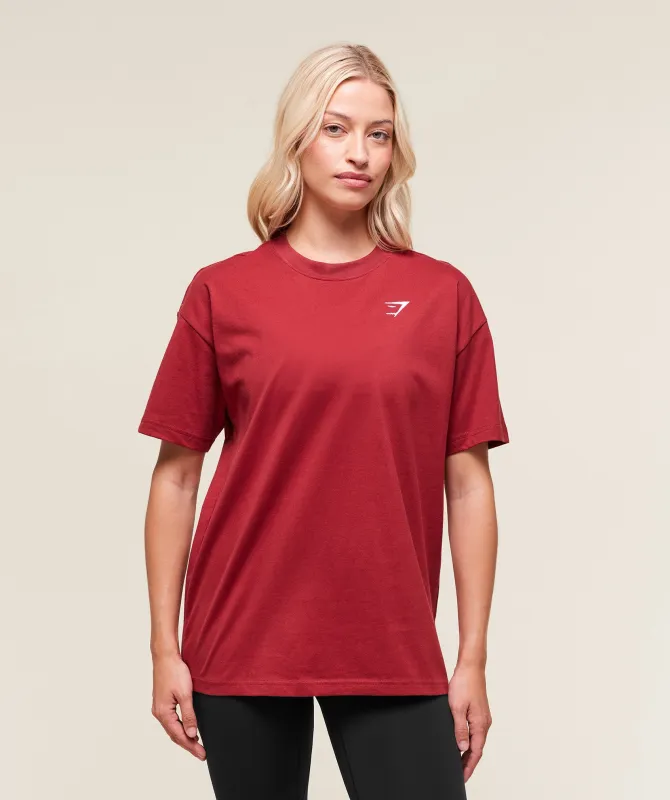 Gymshark Training Oversized T-Shirt - Athletic Burgundy sold by Gymshark