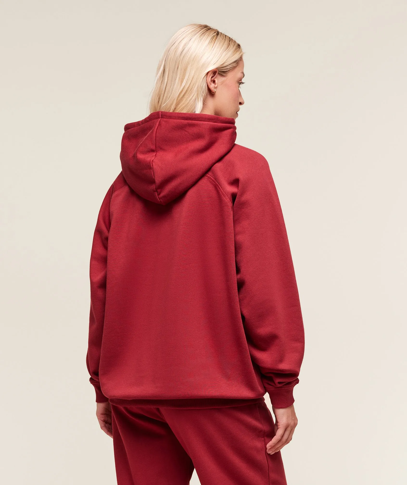 Gymshark Training Oversized Fleece Hoodie - Athletic Burgundy sold by Gymshark product image thumbnail 2