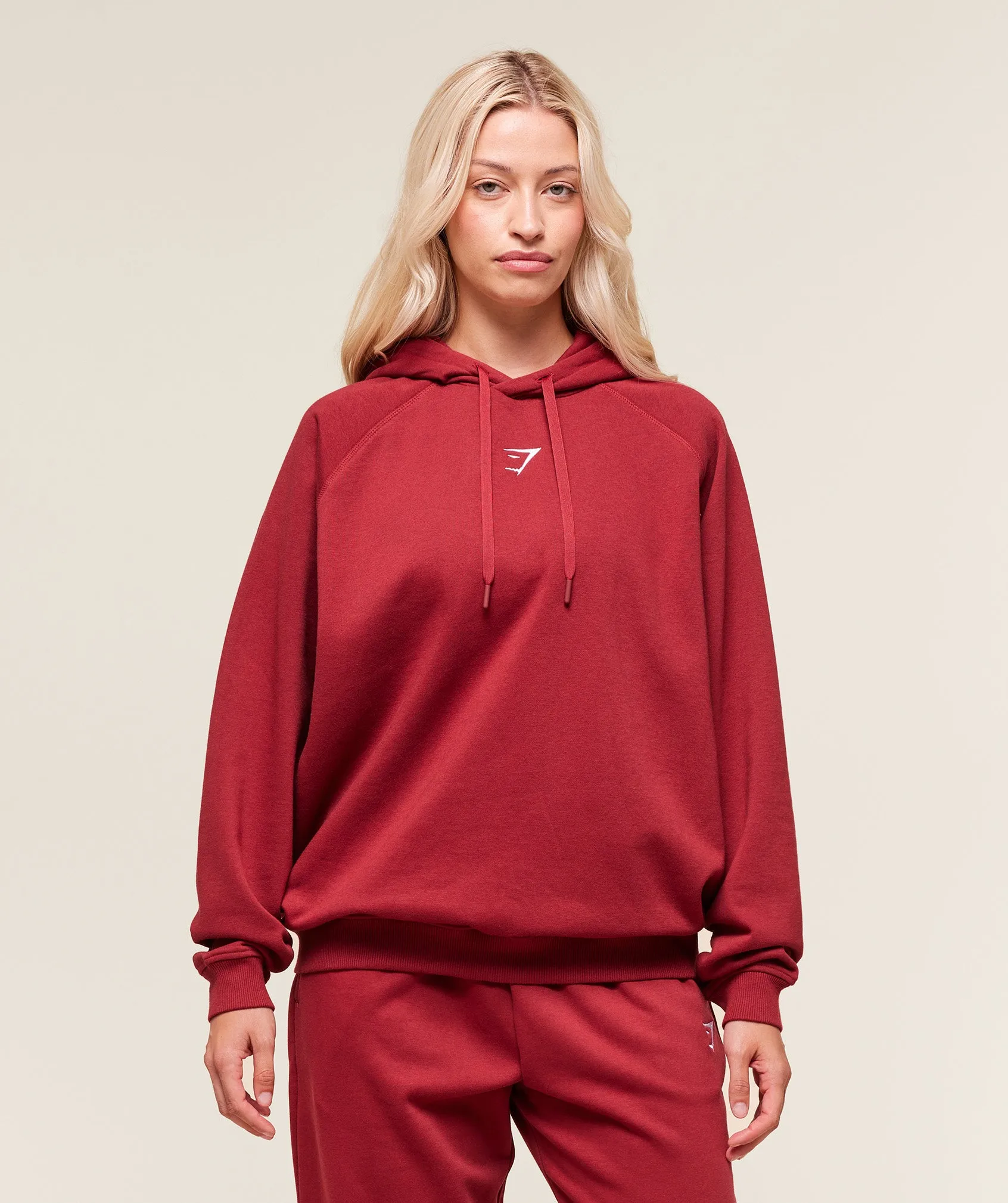 Gymshark Training Oversized Fleece Hoodie - Athletic Burgundy sold by Gymshark