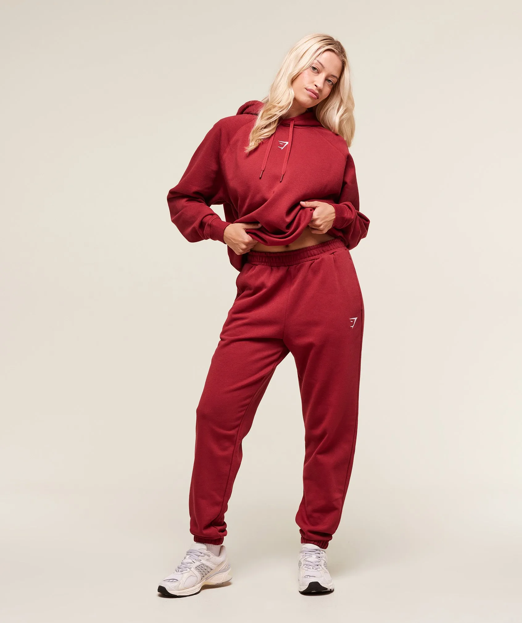 Gymshark Training Oversized Fleece Hoodie - Athletic Burgundy sold by Gymshark product image thumbnail 4