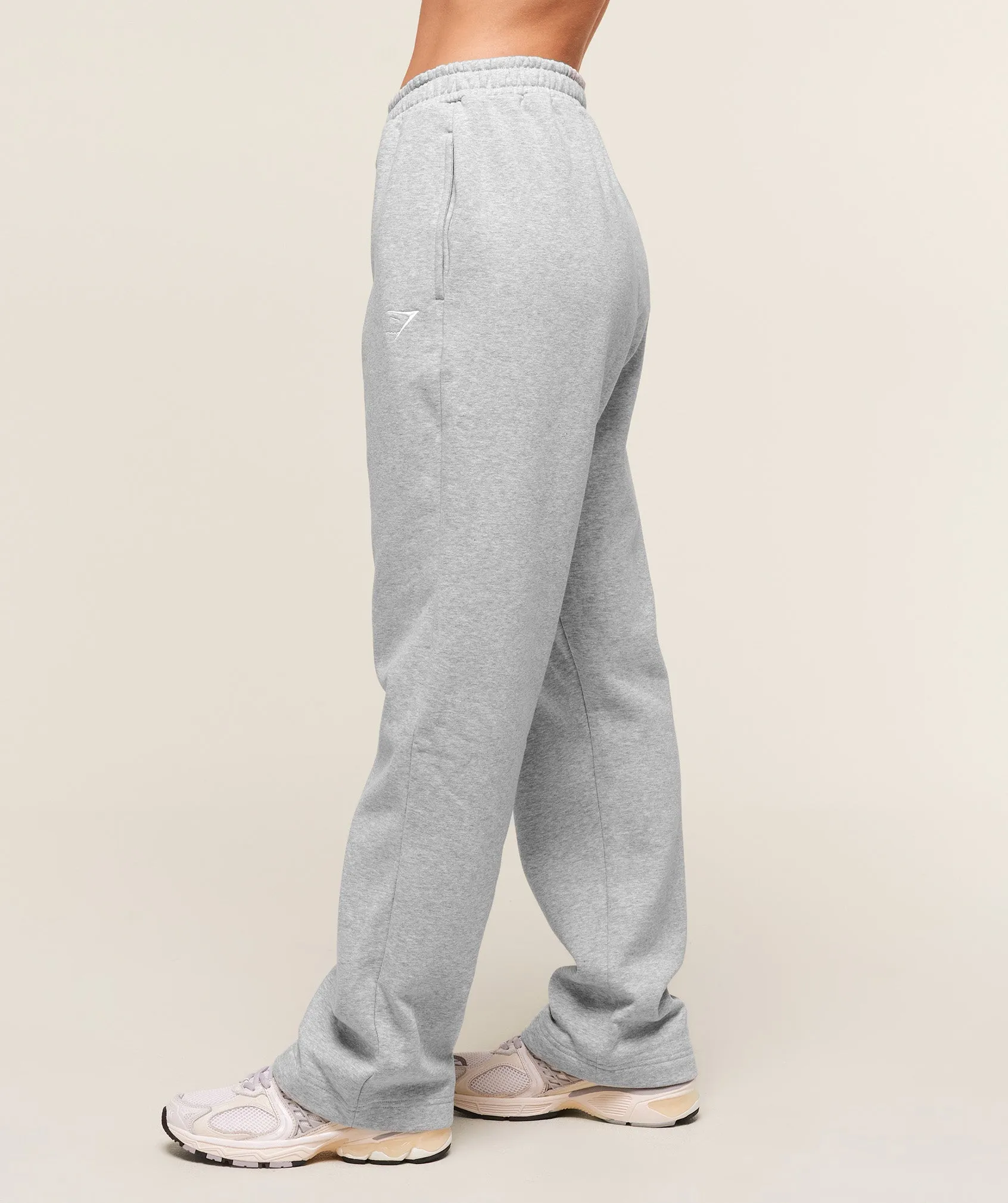 Gymshark Training Fleece Straight Leg Jogger - Light Grey Core Marl sold by Gymshark product image thumbnail 3
