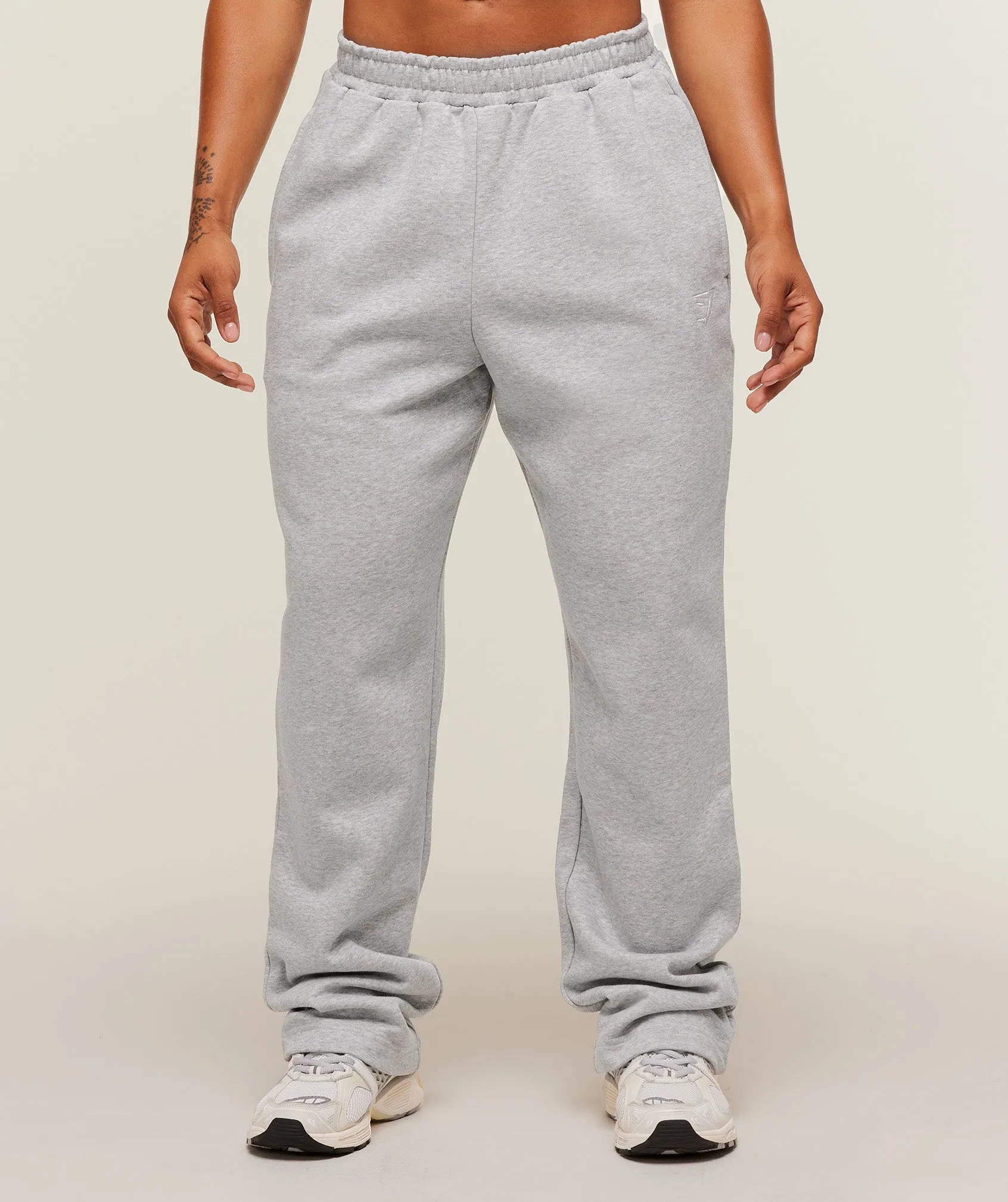 Gymshark Training Fleece Straight Leg Short Pant - Light Grey Core Marl sold by Gymshark