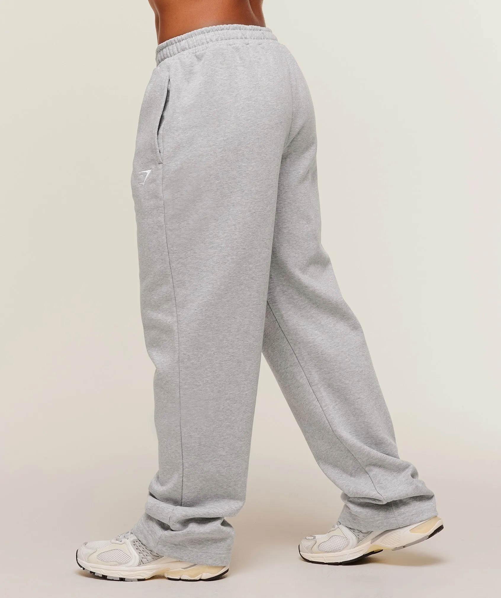 Gymshark Training Fleece Straight Leg Short Pant - Light Grey Core Marl sold by Gymshark product image thumbnail 3
