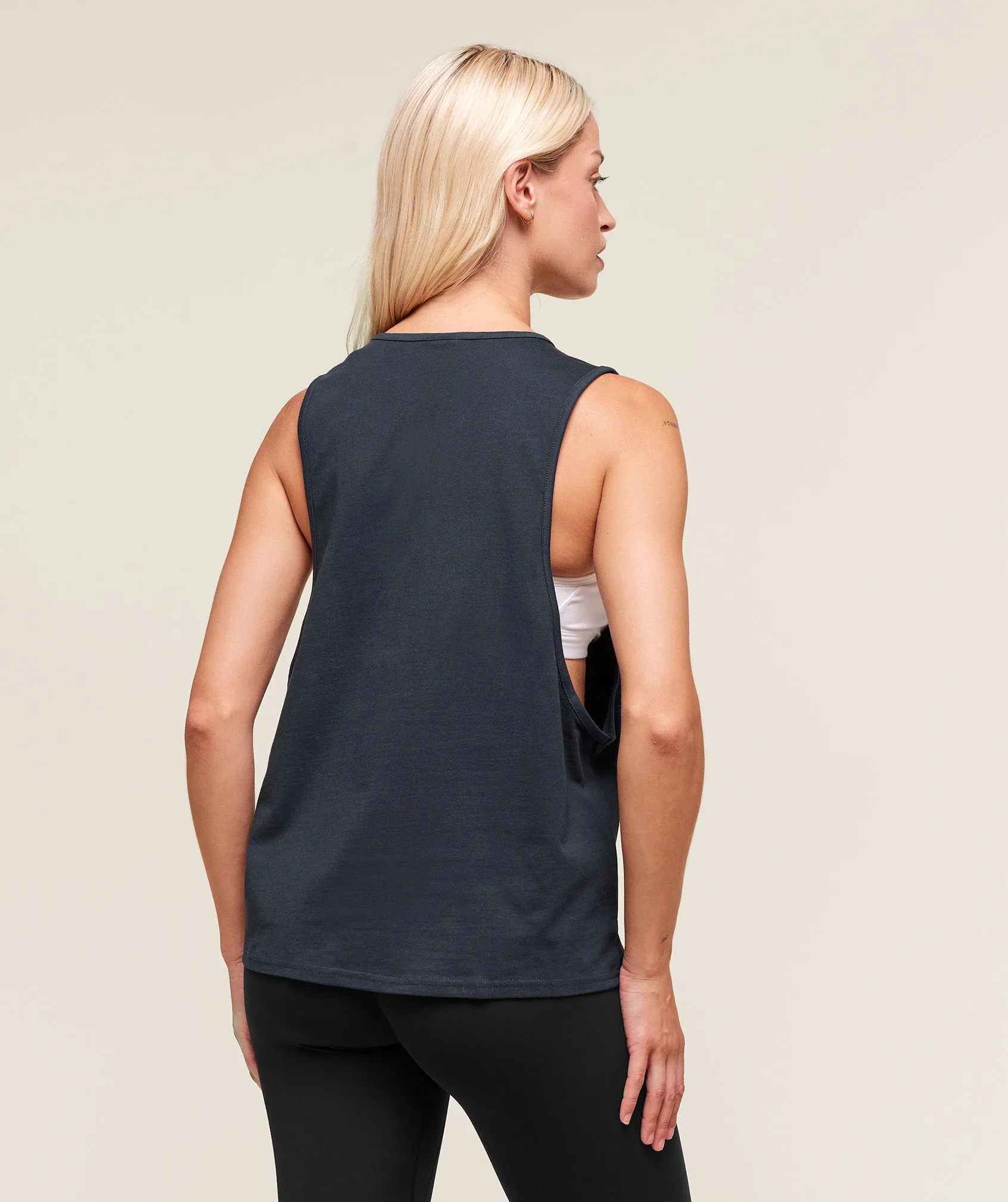 Gymshark Training Drop Arm Tank - Heavy Blue sold by Gymshark product image thumbnail 2