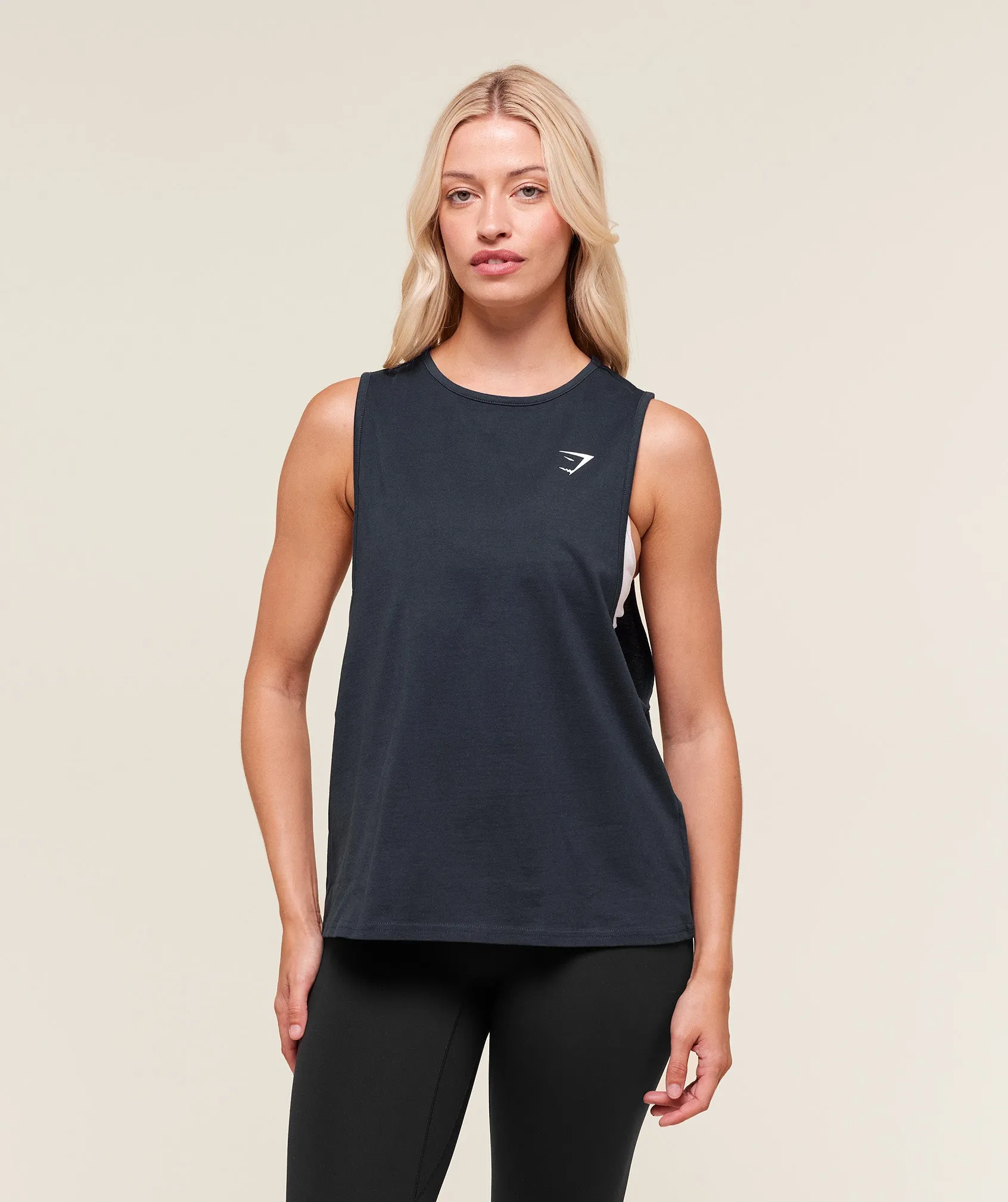 Gymshark Training Drop Arm Tank - Heavy Blue sold by Gymshark