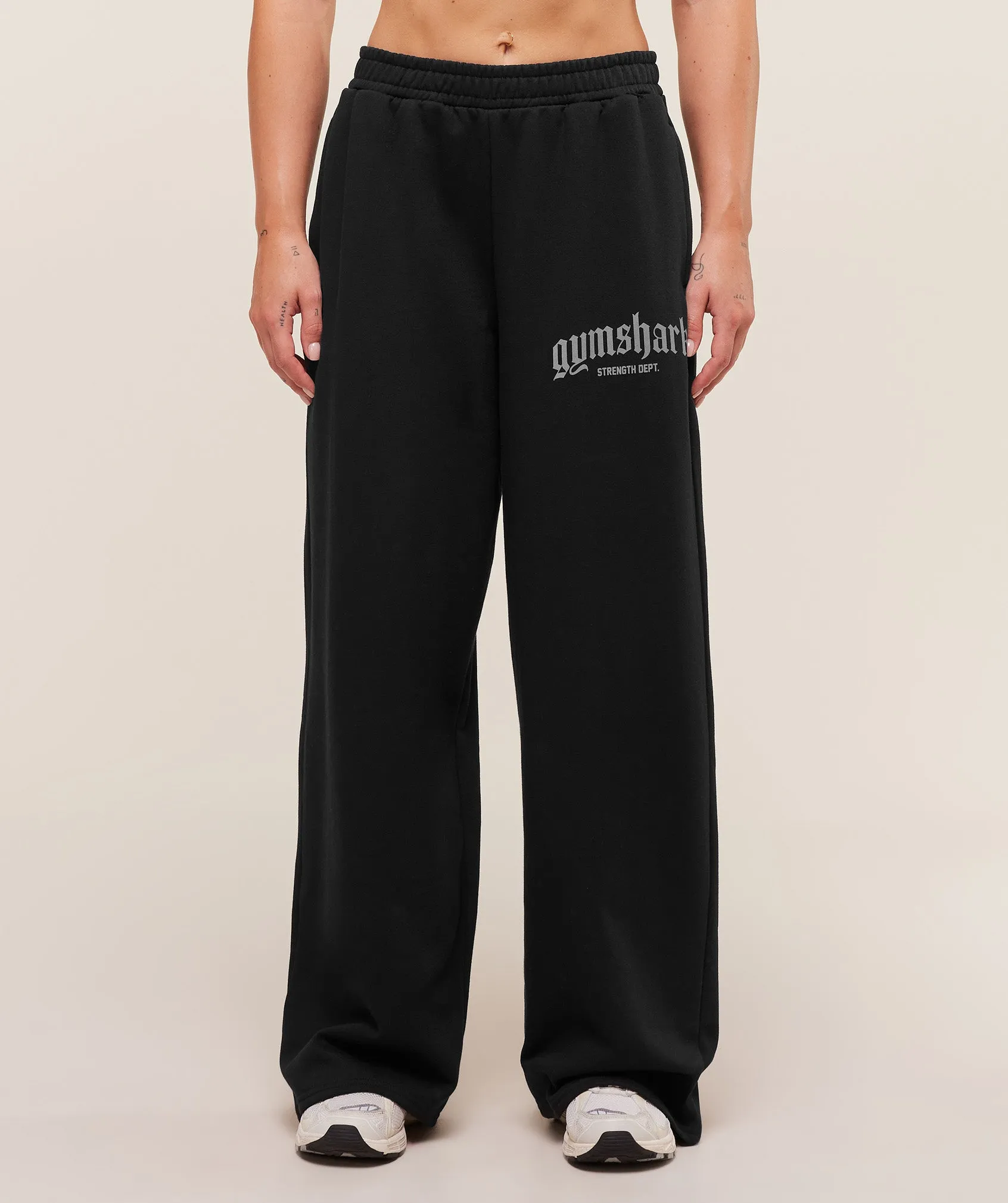 Gymshark Strength Department Wide Leg Joggers - Black sold by Gymshark product image thumbnail 2