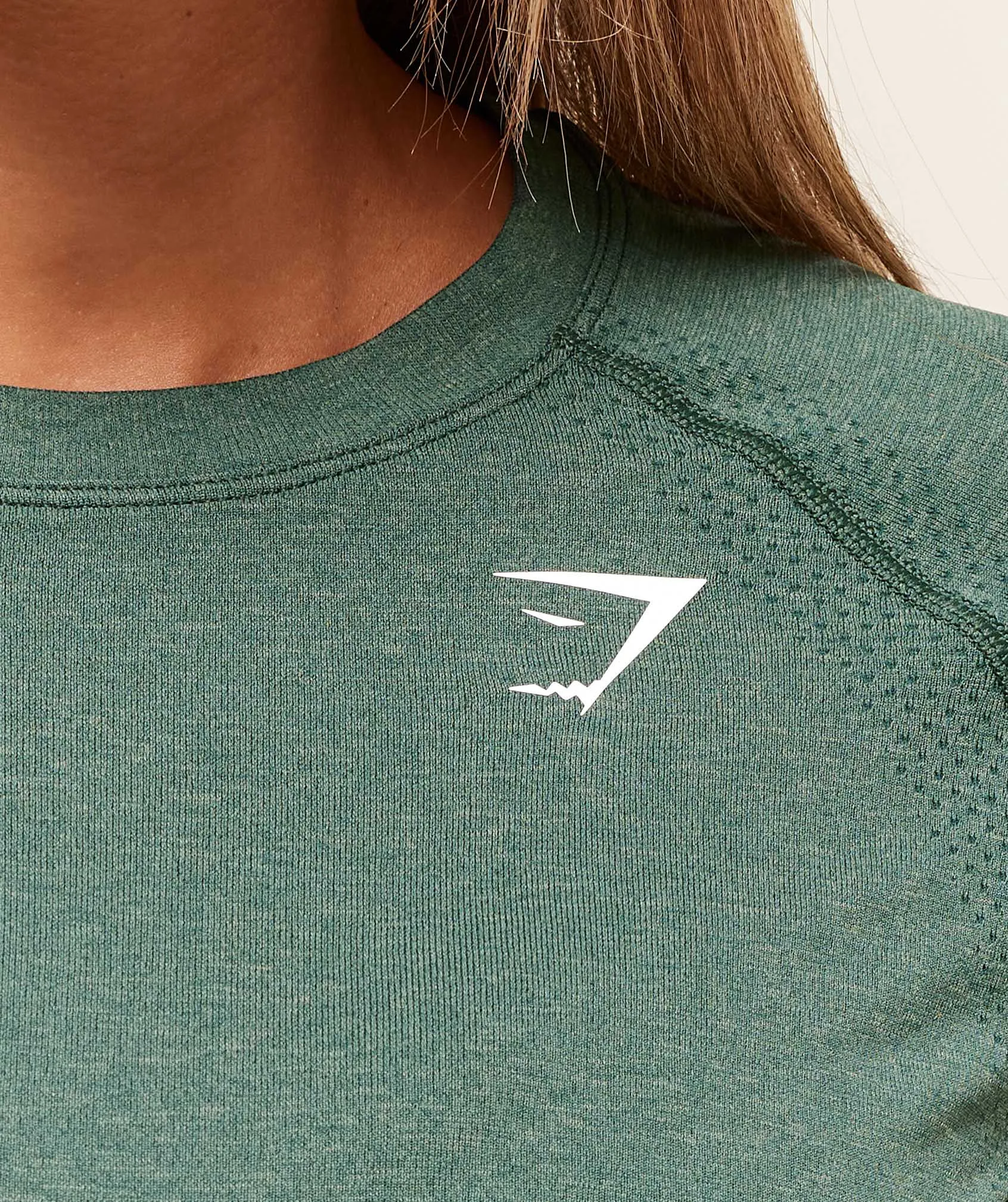 Gymshark Vital Light T-Shirt - Obsidian Green Marl sold by Gymshark product image thumbnail 5