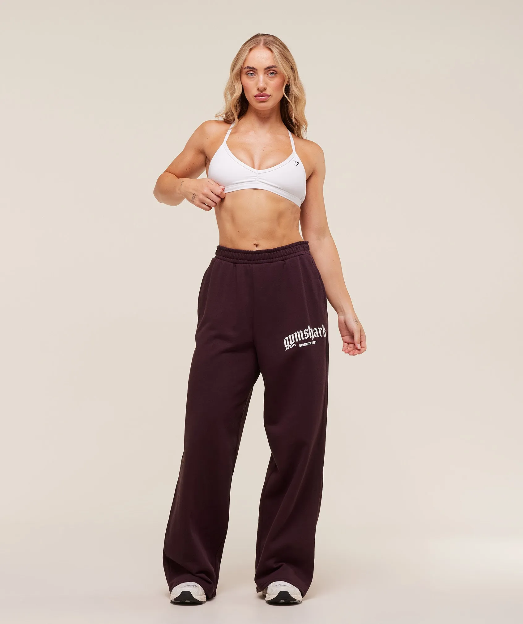 Gymshark Strength Department Wide Leg Joggers - Cherry Purple sold by Gymshark product image thumbnail 4
