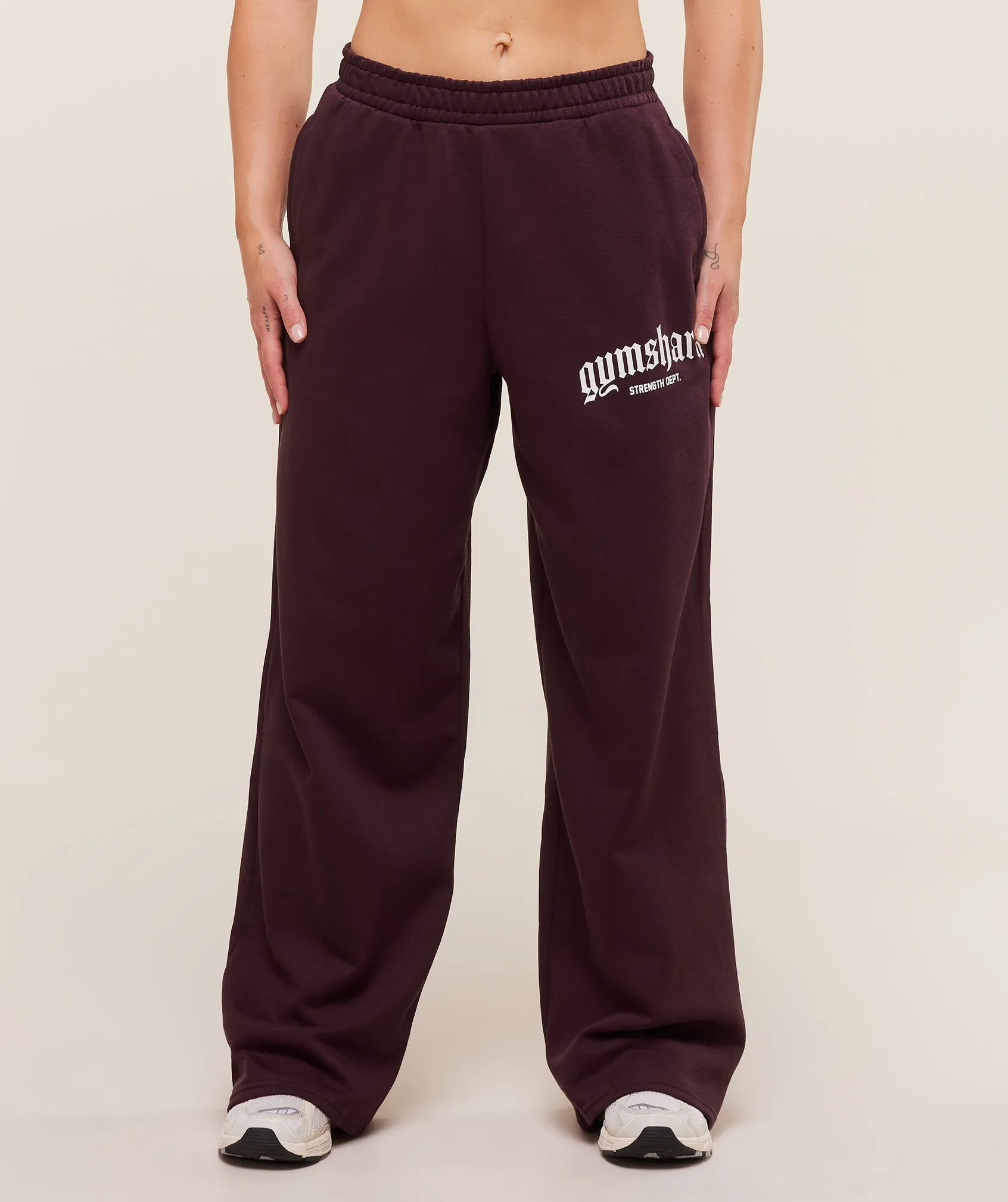 Gymshark Strength Department Wide Leg Joggers - Cherry Purple sold by Gymshark product image thumbnail 2