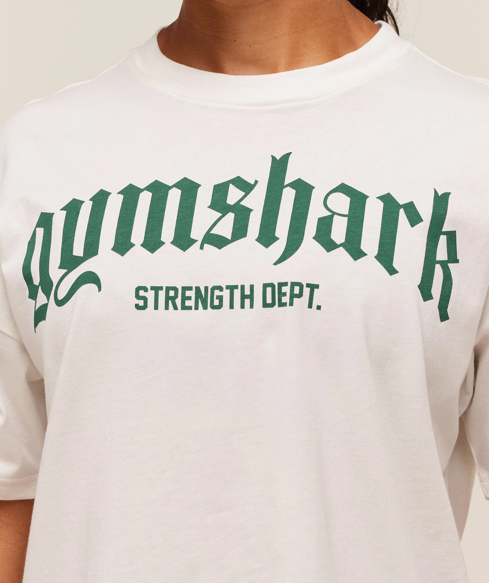 Gymshark Strength Department Oversized T-Shirt - Soft White sold by Gymshark product image thumbnail 4