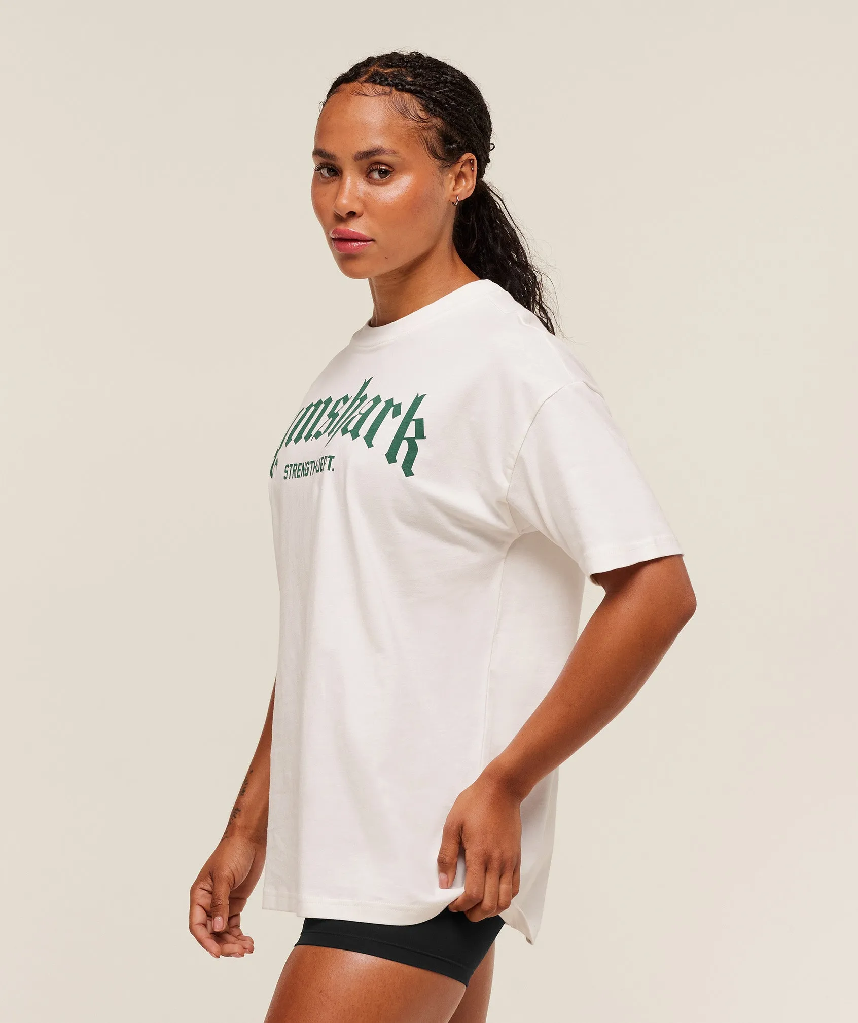Gymshark Strength Department Oversized T-Shirt - Soft White sold by Gymshark product image thumbnail 3