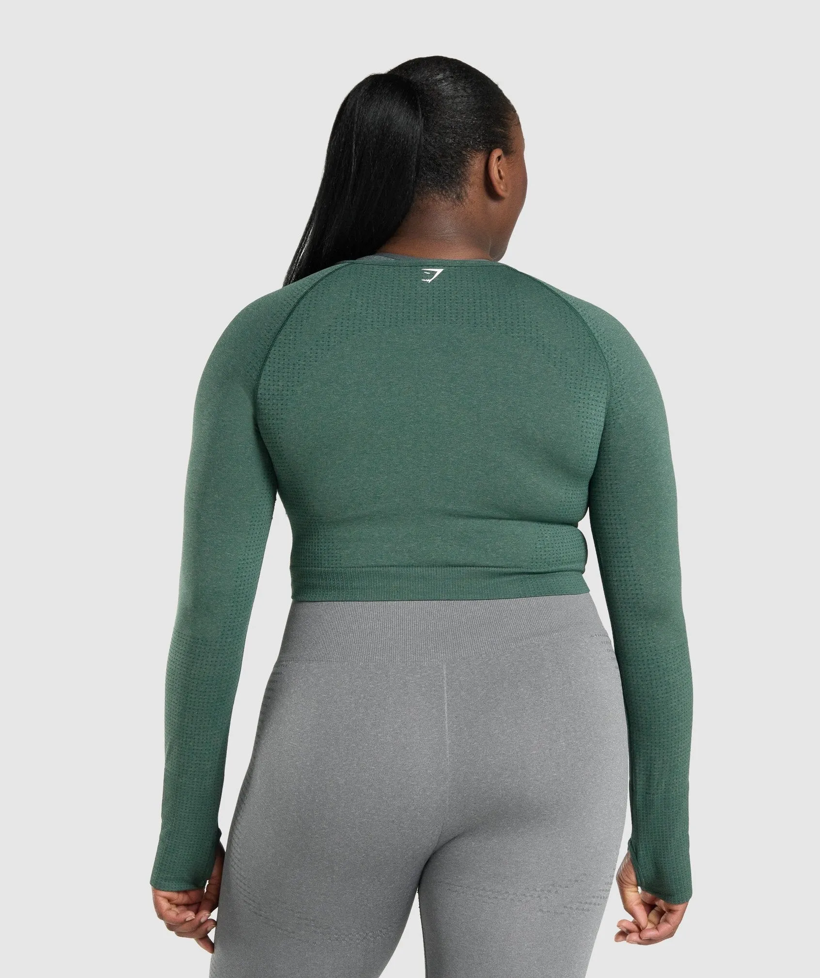 Gymshark Vital Crop Top - Dark Green Marl sold by Gymshark product image thumbnail 2
