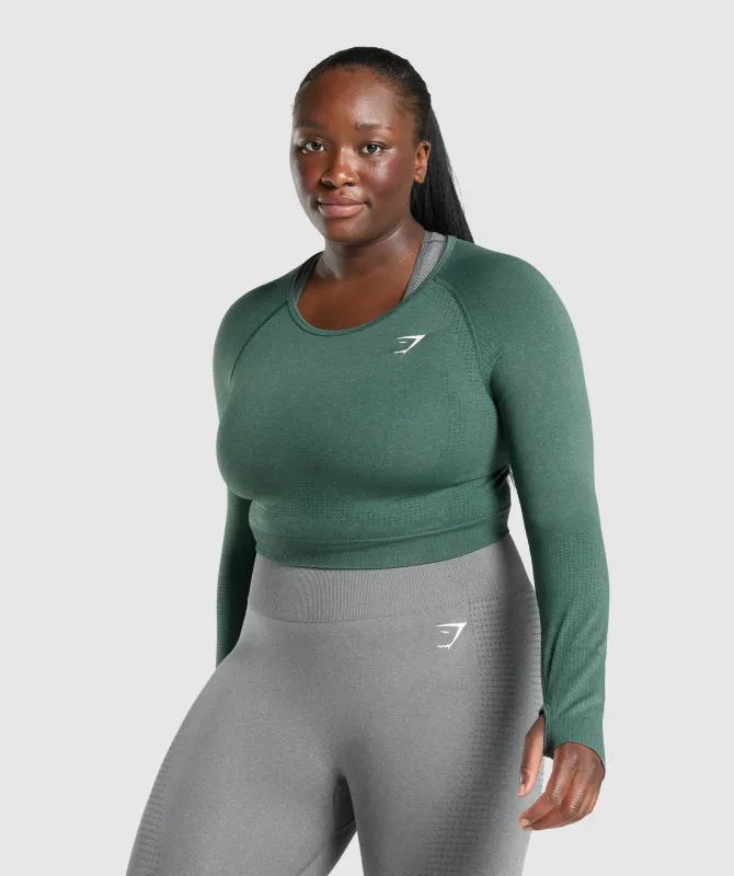 Gymshark Vital Crop Top - Dark Green Marl sold by Gymshark