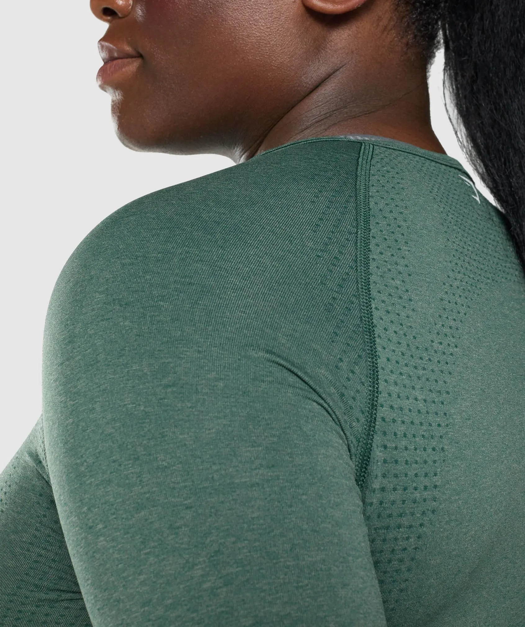 Gymshark Vital Crop Top - Dark Green Marl sold by Gymshark product image thumbnail 5