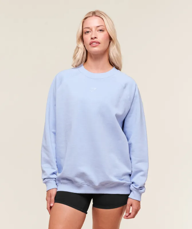 Gymshark Training Oversized Fleece Sweatshirt - Peri Blue sold by Gymshark
