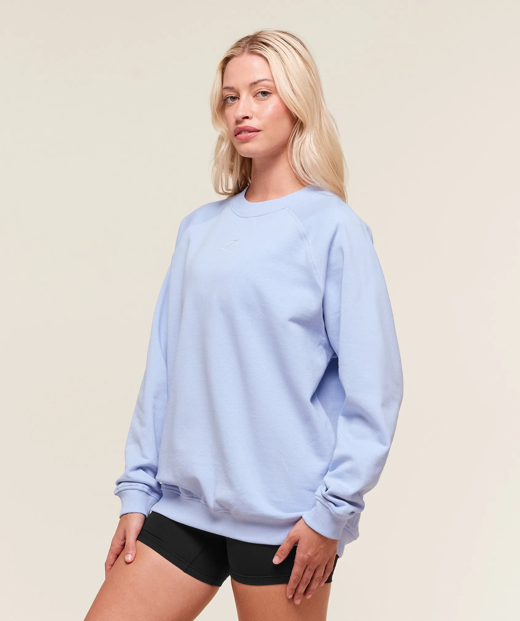 Gymshark Training Oversized Fleece Sweatshirt - Peri Blue sold by Gymshark product image thumbnail 3