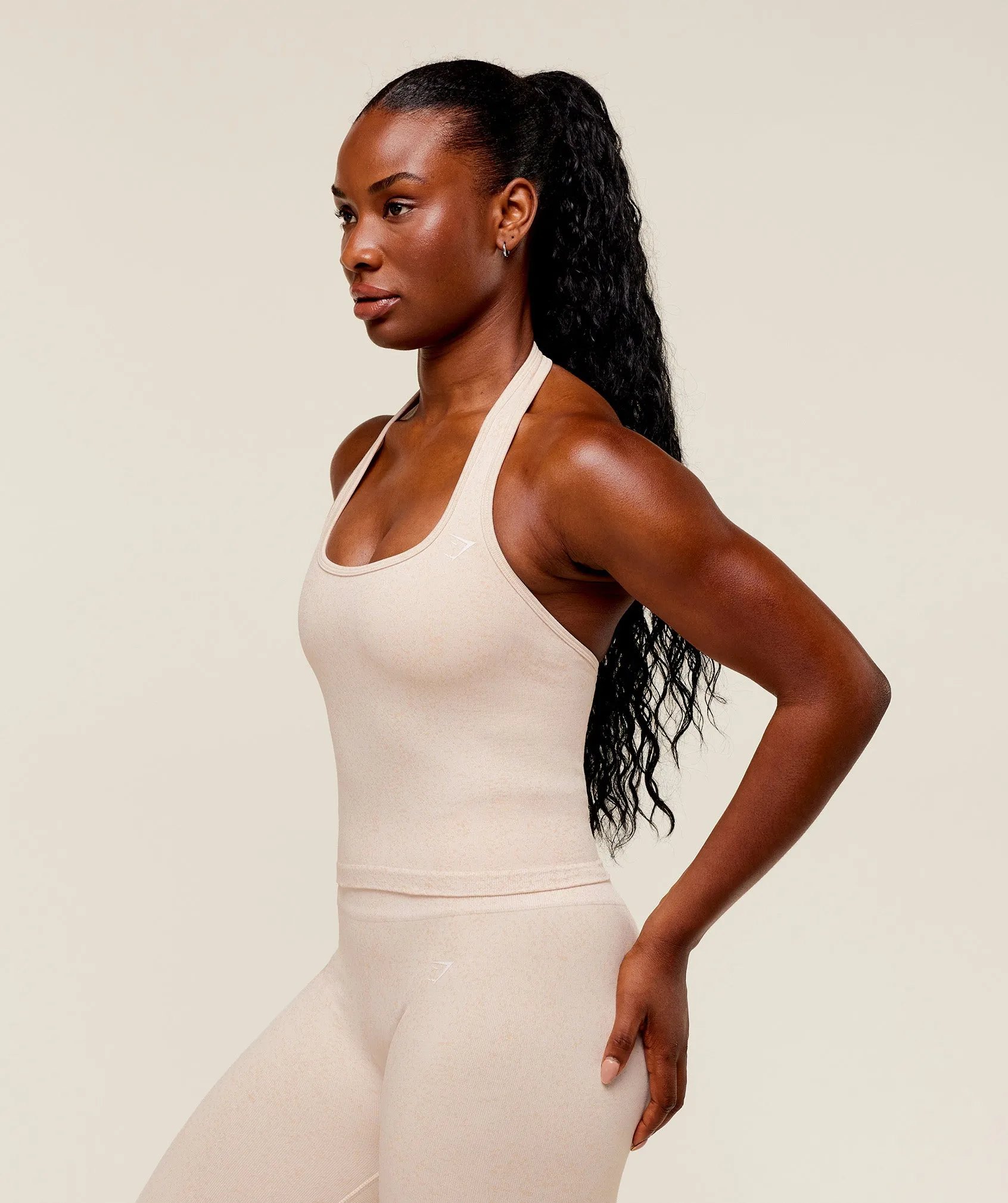 Gymshark Adapt Fleck x Whitney Tank With Shelf - Coconut White sold by Gymshark product image thumbnail 3