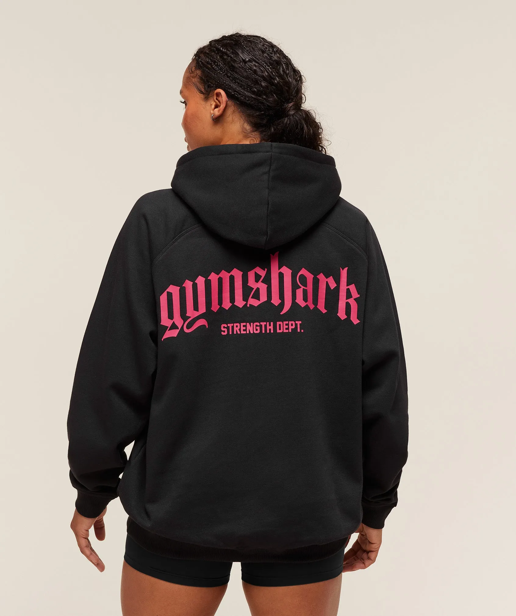 Gymshark Strength Department Oversized Hoodie - Black sold by Gymshark