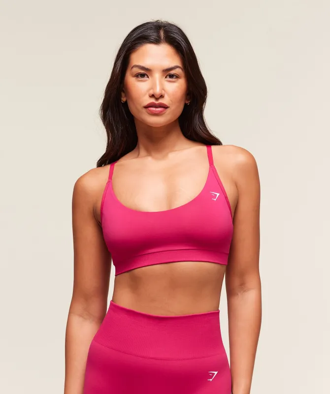 Gymshark Everyday Seamless Racerback Sports Bra - Build Pink sold by Gymshark