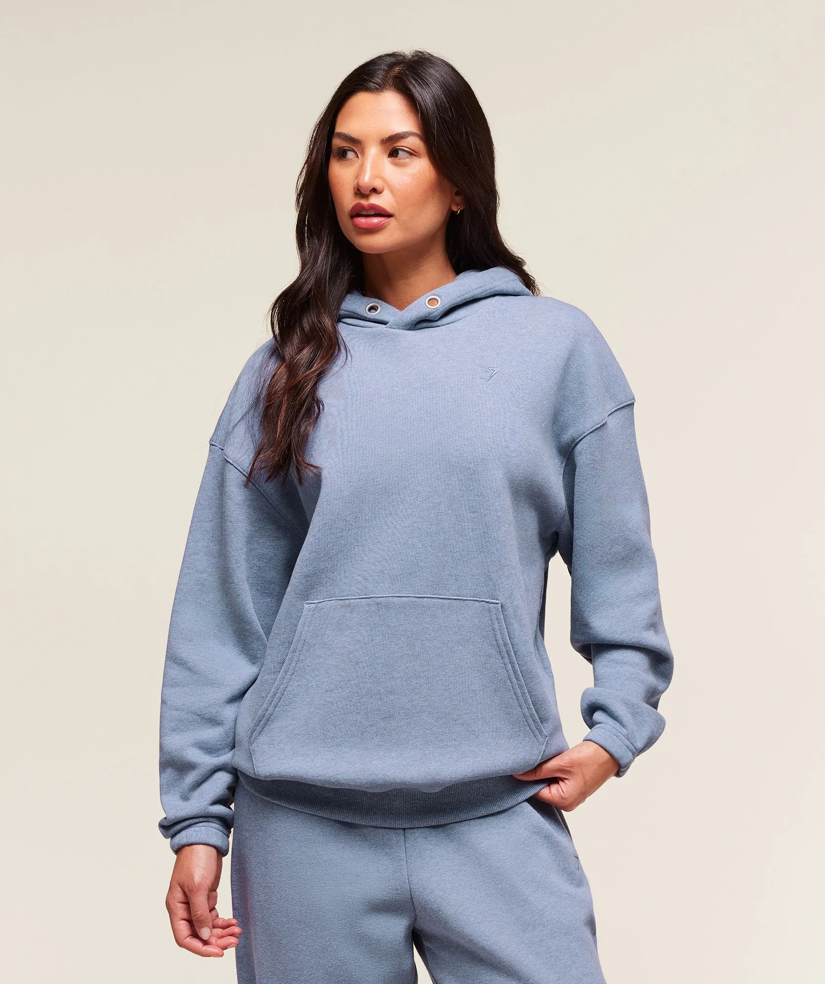 Gymshark Rest Day Sweats 2.0 Oversized Hoodie - Bros Worn Blue Marl sold by Gymshark