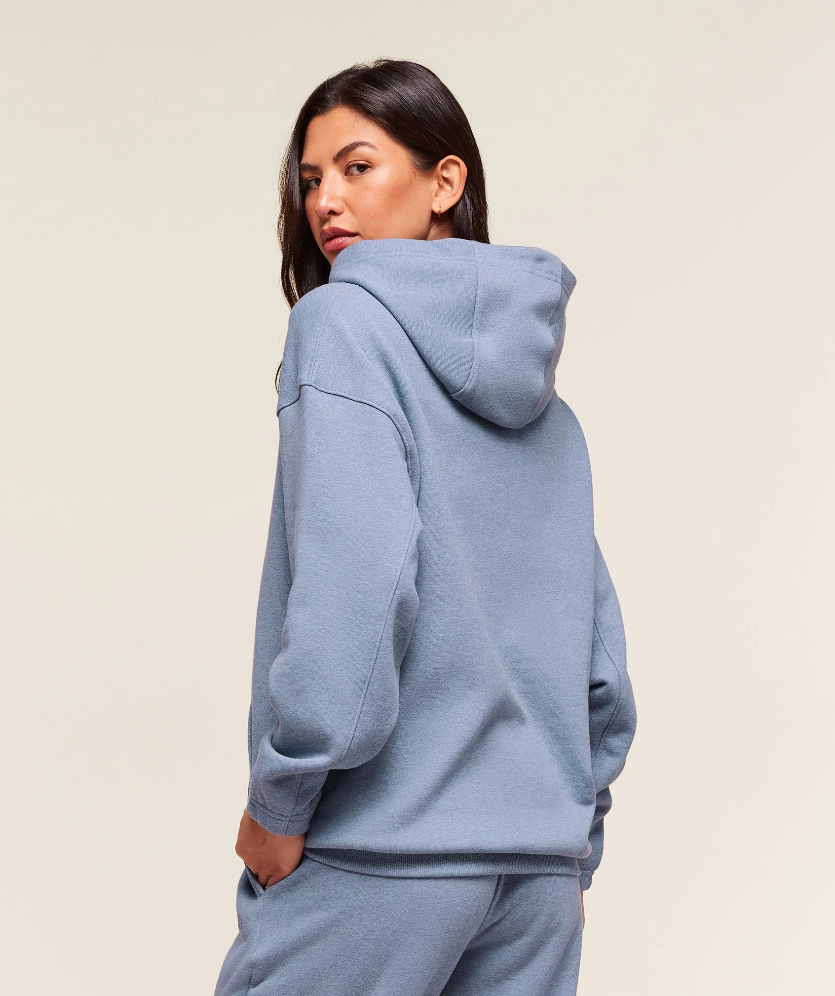 Gymshark Rest Day Sweats 2.0 Oversized Hoodie - Bros Worn Blue Marl sold by Gymshark product image thumbnail 2