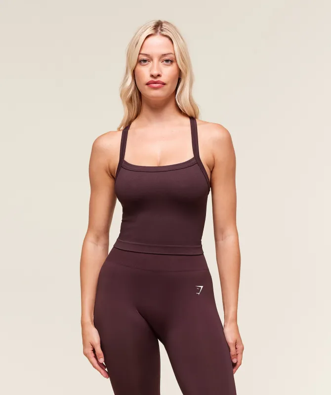 Gymshark Everyday Seamless Ribbed Midi Top - Cherry Purple sold by Gymshark
