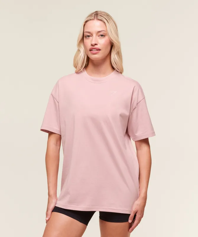 Gymshark Training Oversized T-Shirt - Cloud Pink sold by Gymshark