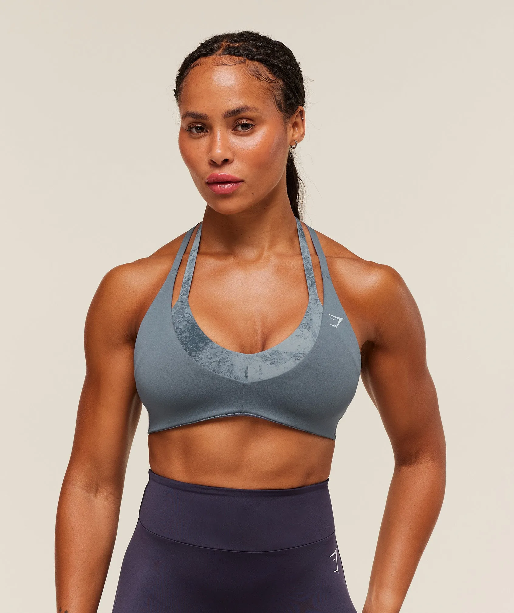 Gymshark Reps T Back Sports Bra - Iron Blue/Pantone Midnight Navy sold by Gymshark