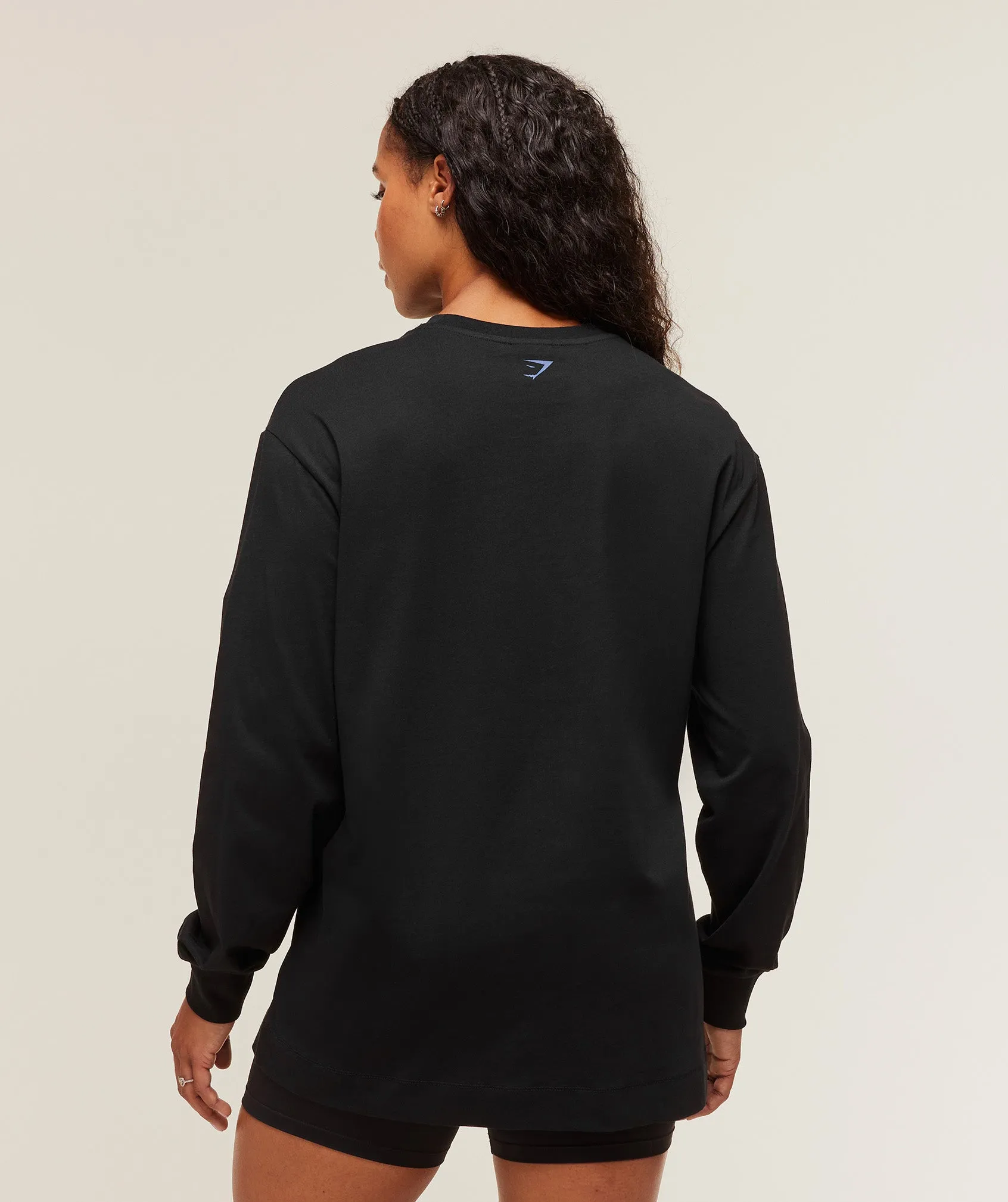 Gymshark Lifting Club Graphic Oversized Long Sleeve T-Shirt - Black sold by Gymshark product image thumbnail 2
