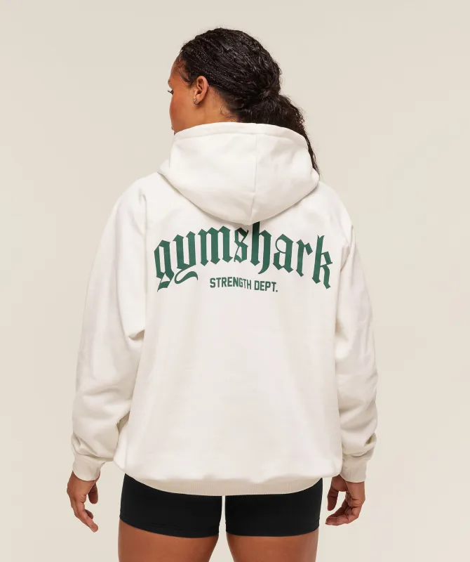 Gymshark Strength Department Oversized Hoodie - Soft White sold by Gymshark