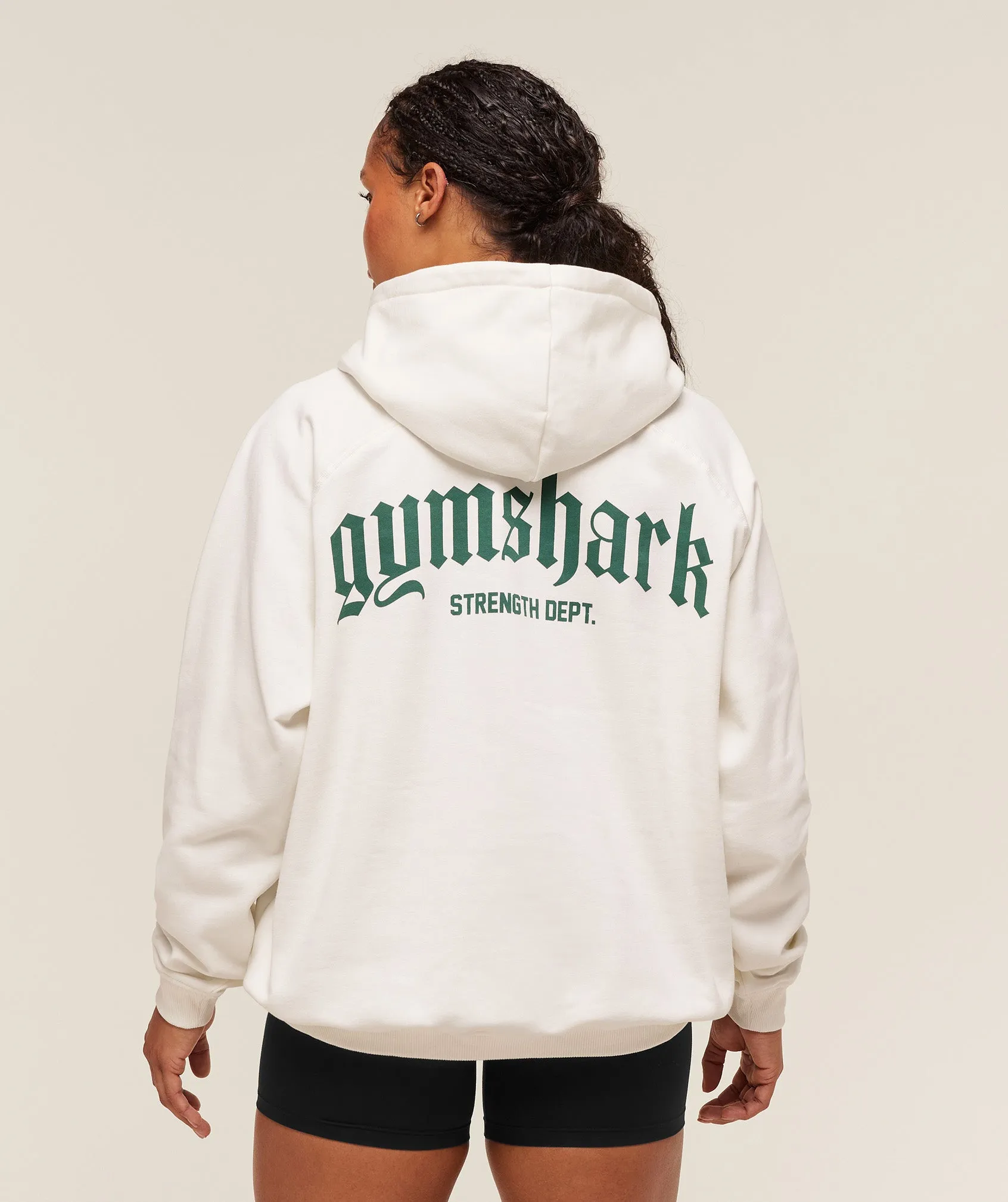 Gymshark Strength Department Oversized Hoodie - Soft White sold by Gymshark